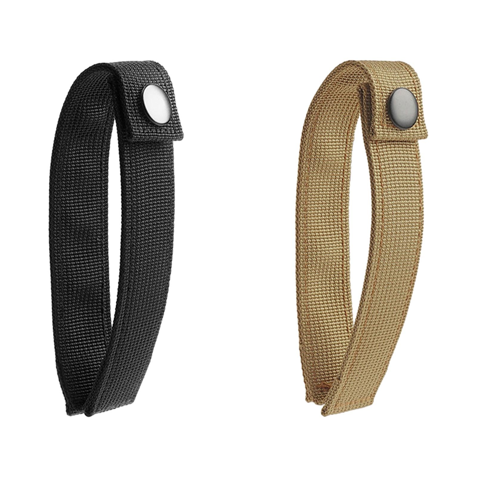 2xNylon Snap Strap Adaptor Molle Backpack Strap for Hiking Backpacking Camping Black