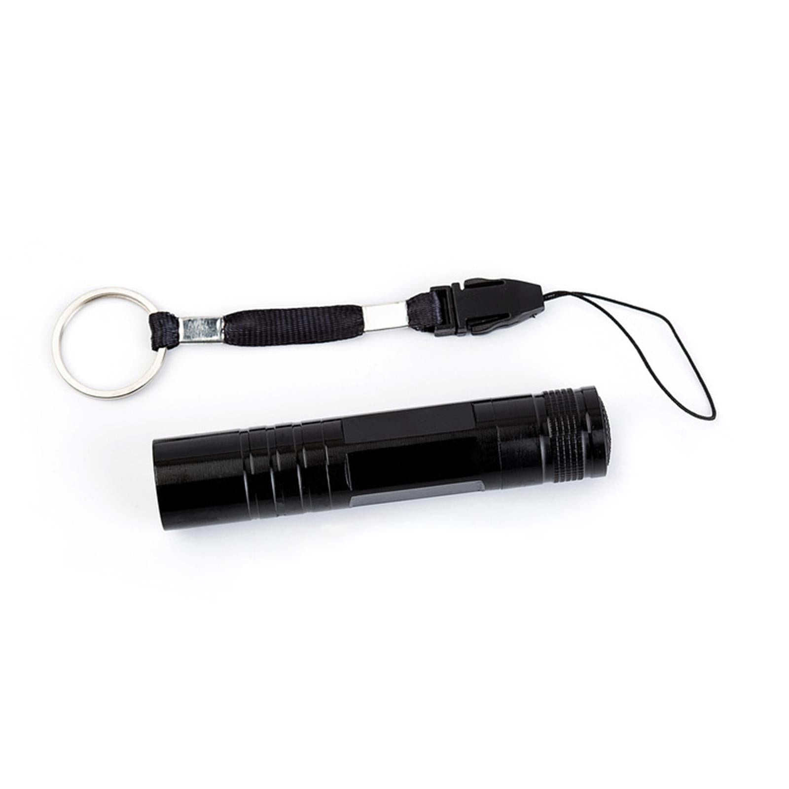 3xMini Flashlight Small Flashlight Camping Torch for Emergency Travel Climbing Black