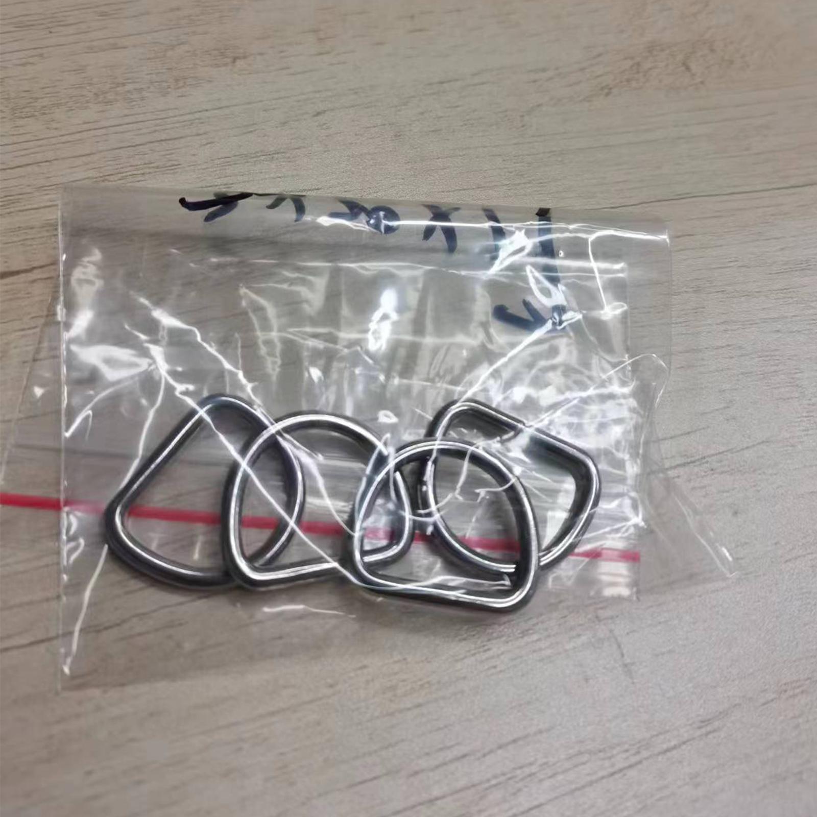 2x5x D Rings Heavy Duty Seamless D Shaped Rings for Hardware Handbags Clothing 25mmx16mm
