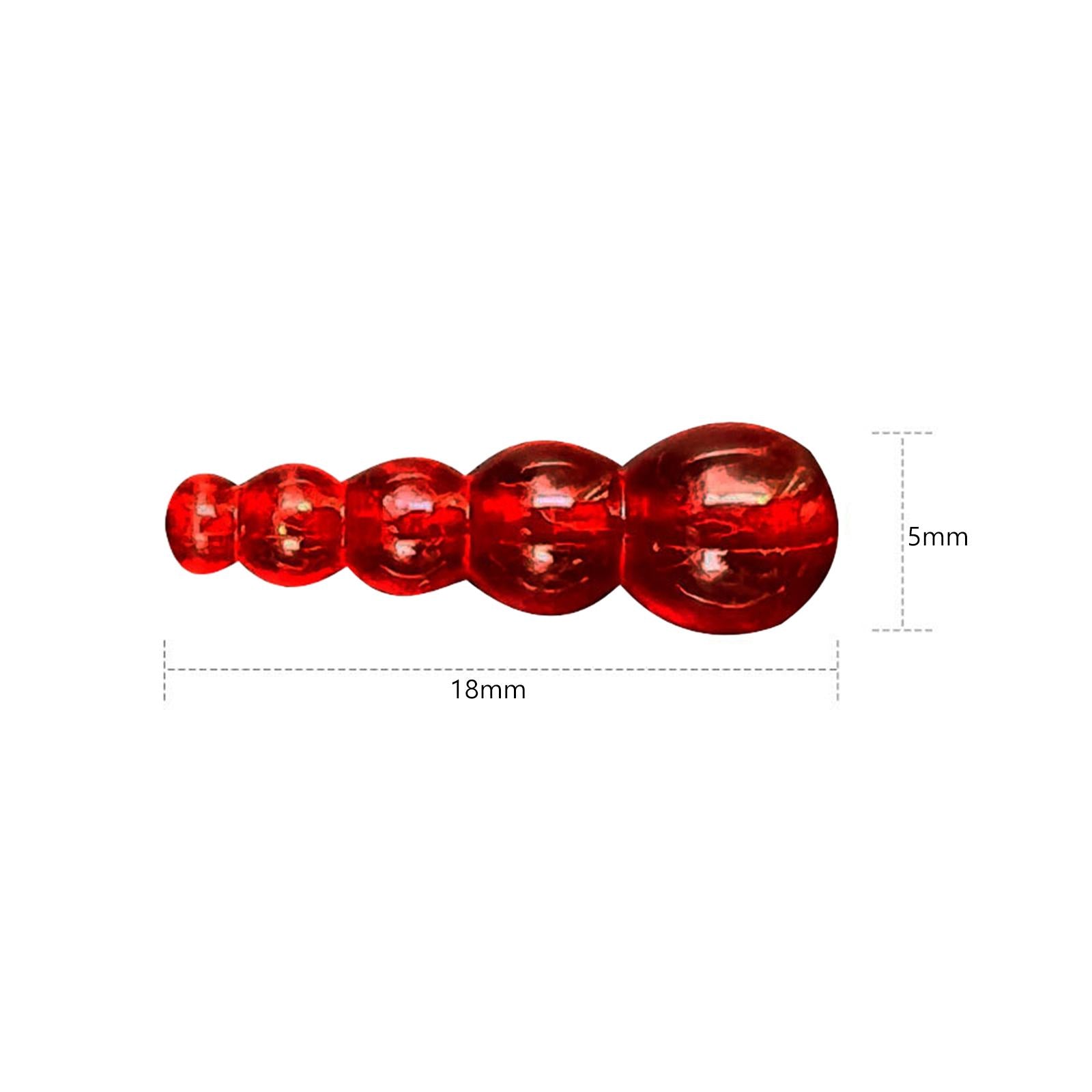 2x50Pcs Stacked Fishing Beads Kit Fishing Lures Tackle for Perch Trout Walleye Red