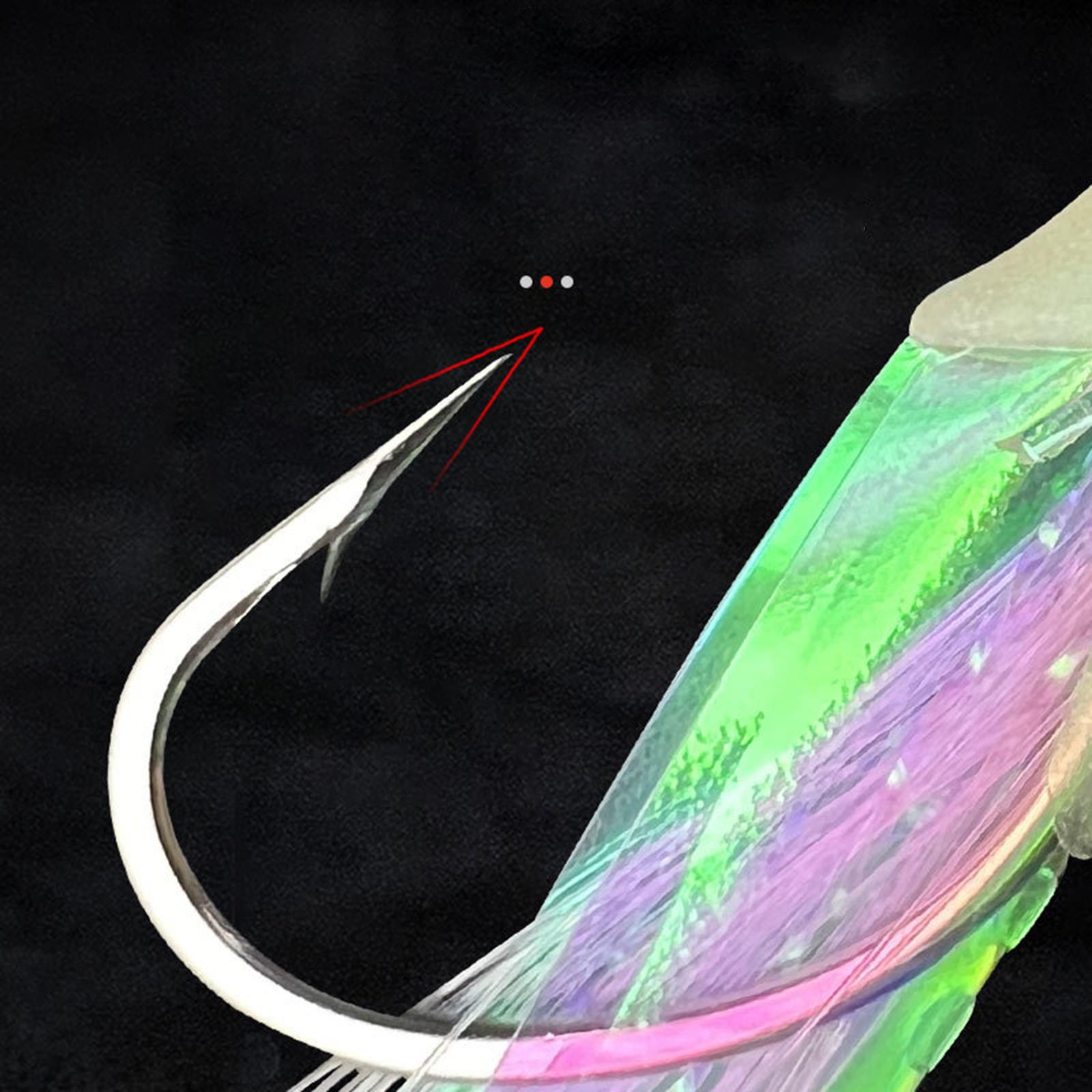 2x5Pcs Luminous Fishing Rigs Fish Lure for Sea Fishing Saltwater Mackerel 22mmx10mm