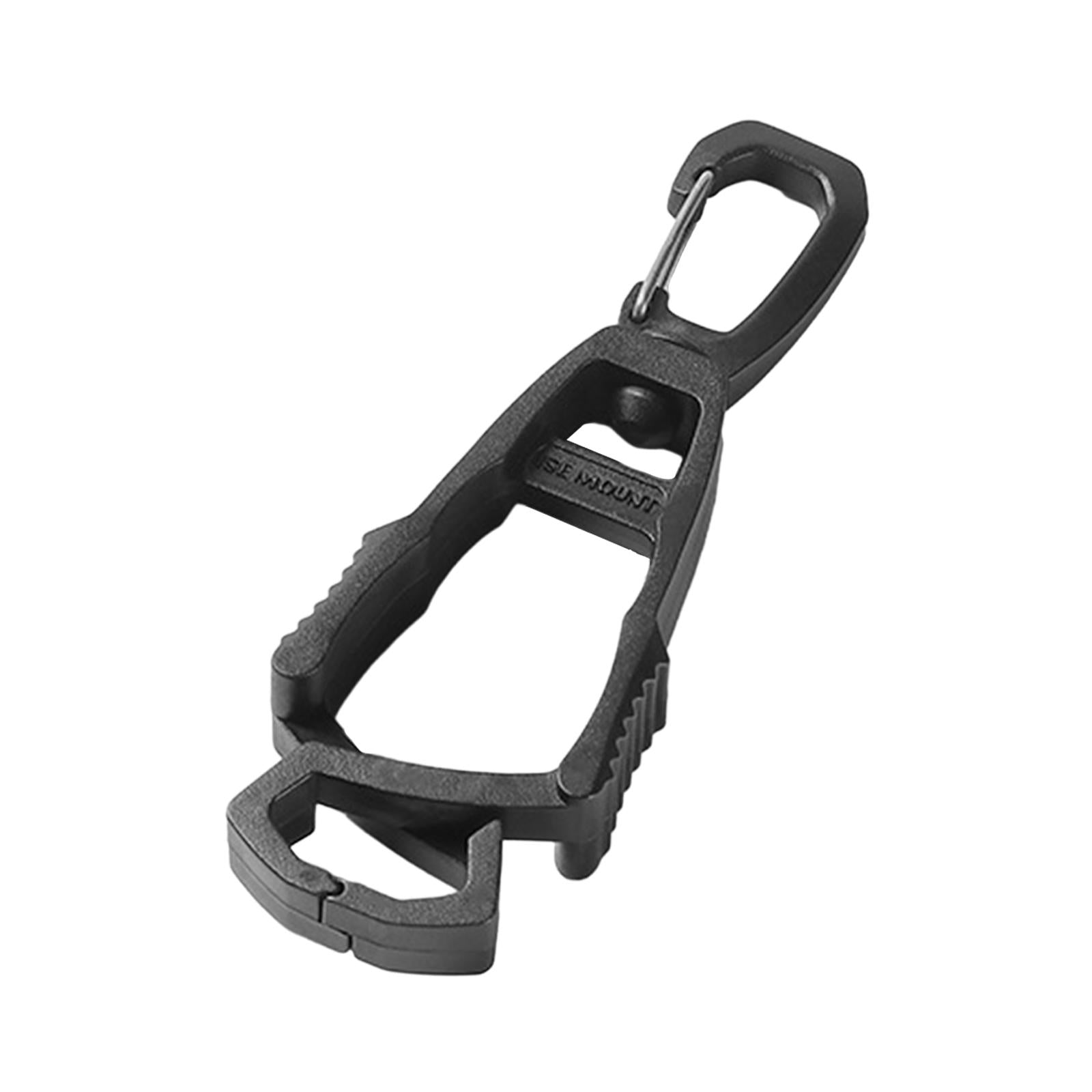Outdoor Glove Clip Anti Lost Multipurpose Hook for Outdoor Belt Loop Glasses Black