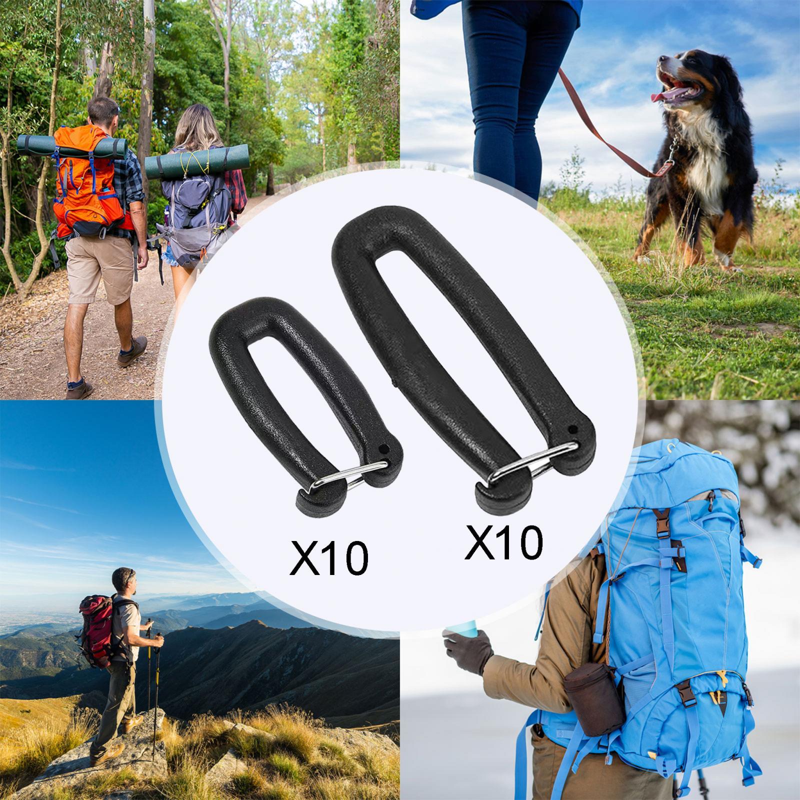 6x10Pcs Webbing Strap Hook Attachments for Backpack Strap Luggage Strap Hiking