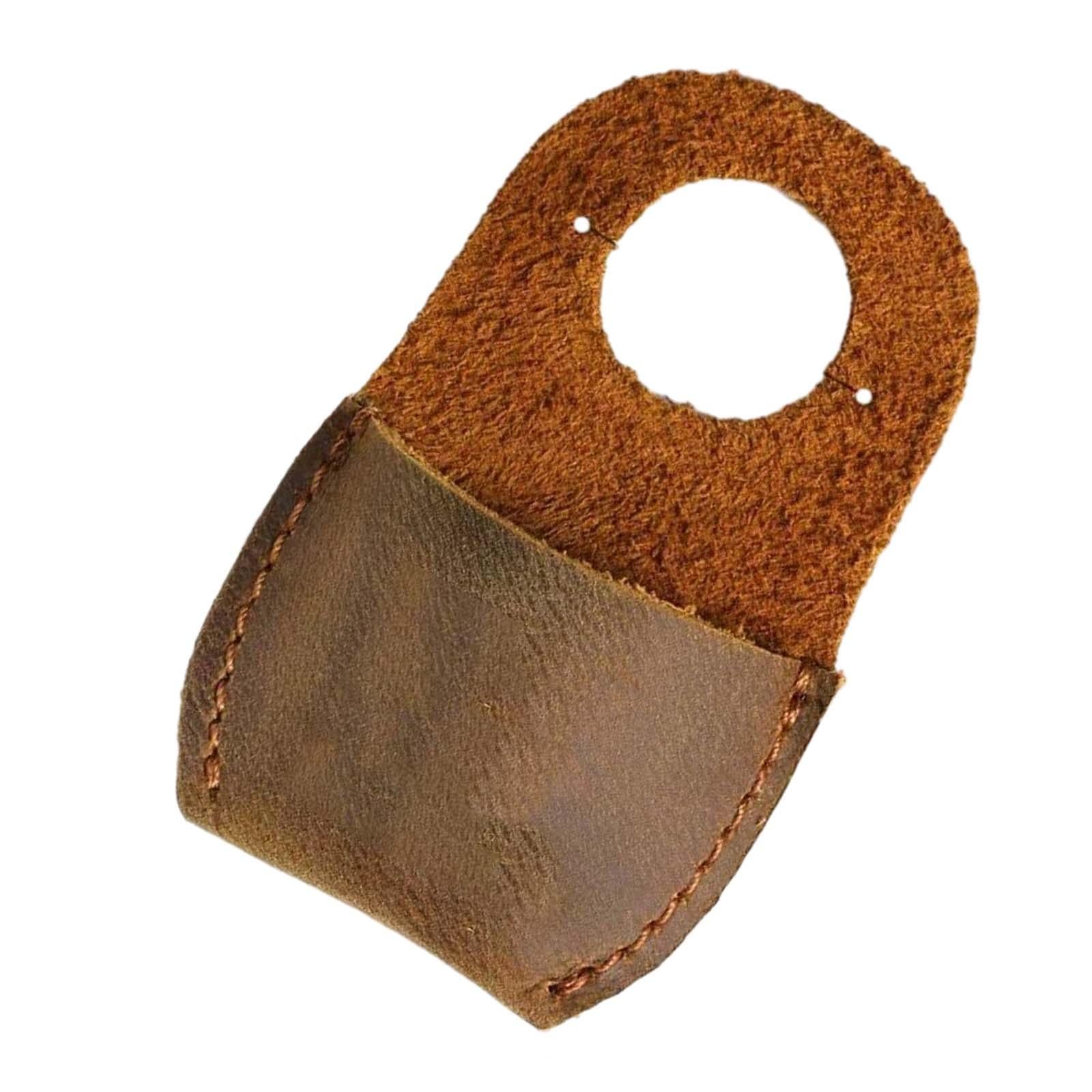 3xThumb Guard Premium Handmade Working Carving Kit PU Leather Finger Protector Brown