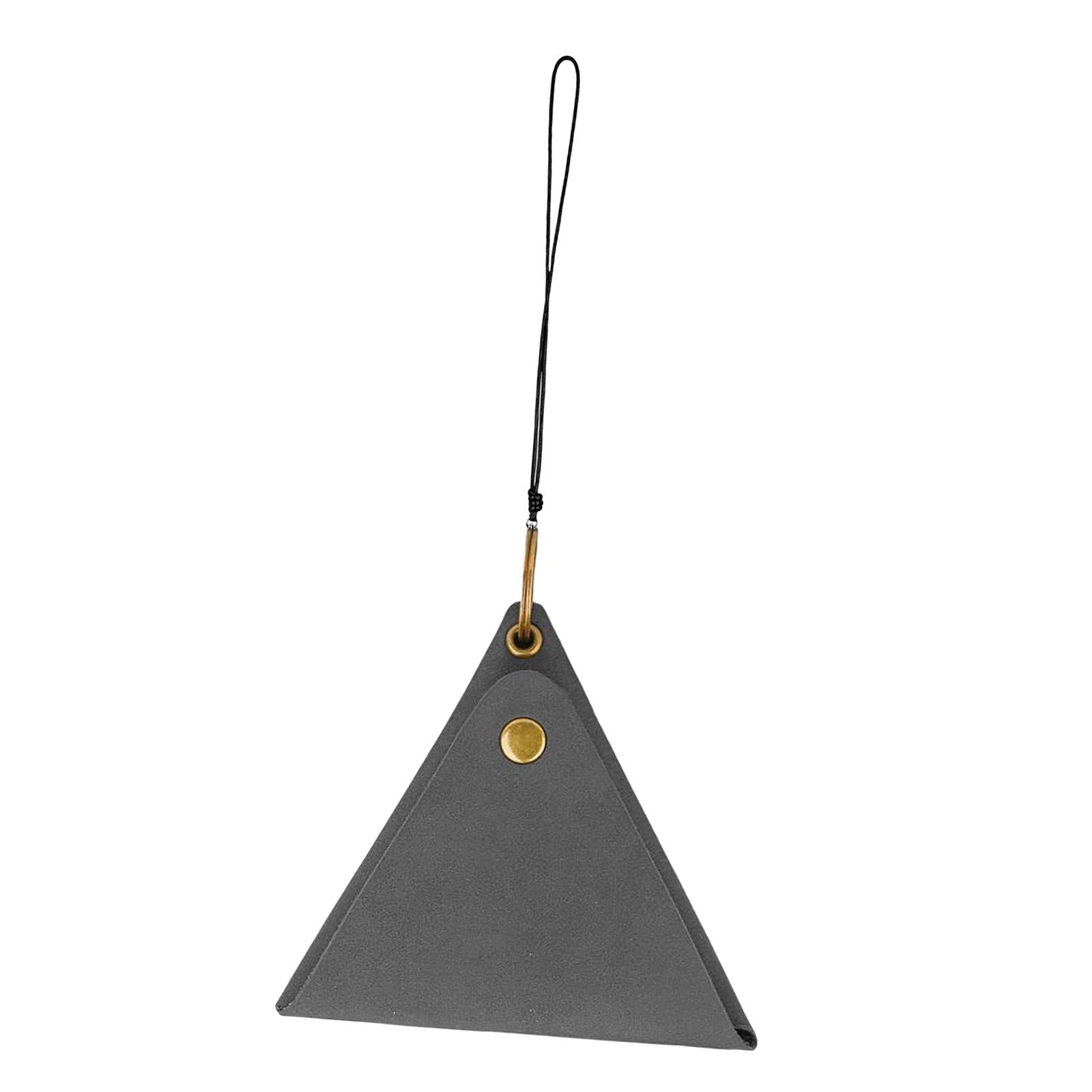 4xHanging Neck Pouch Decorative PU Leather with Removable Lanyard Purse Holder Dark Gray