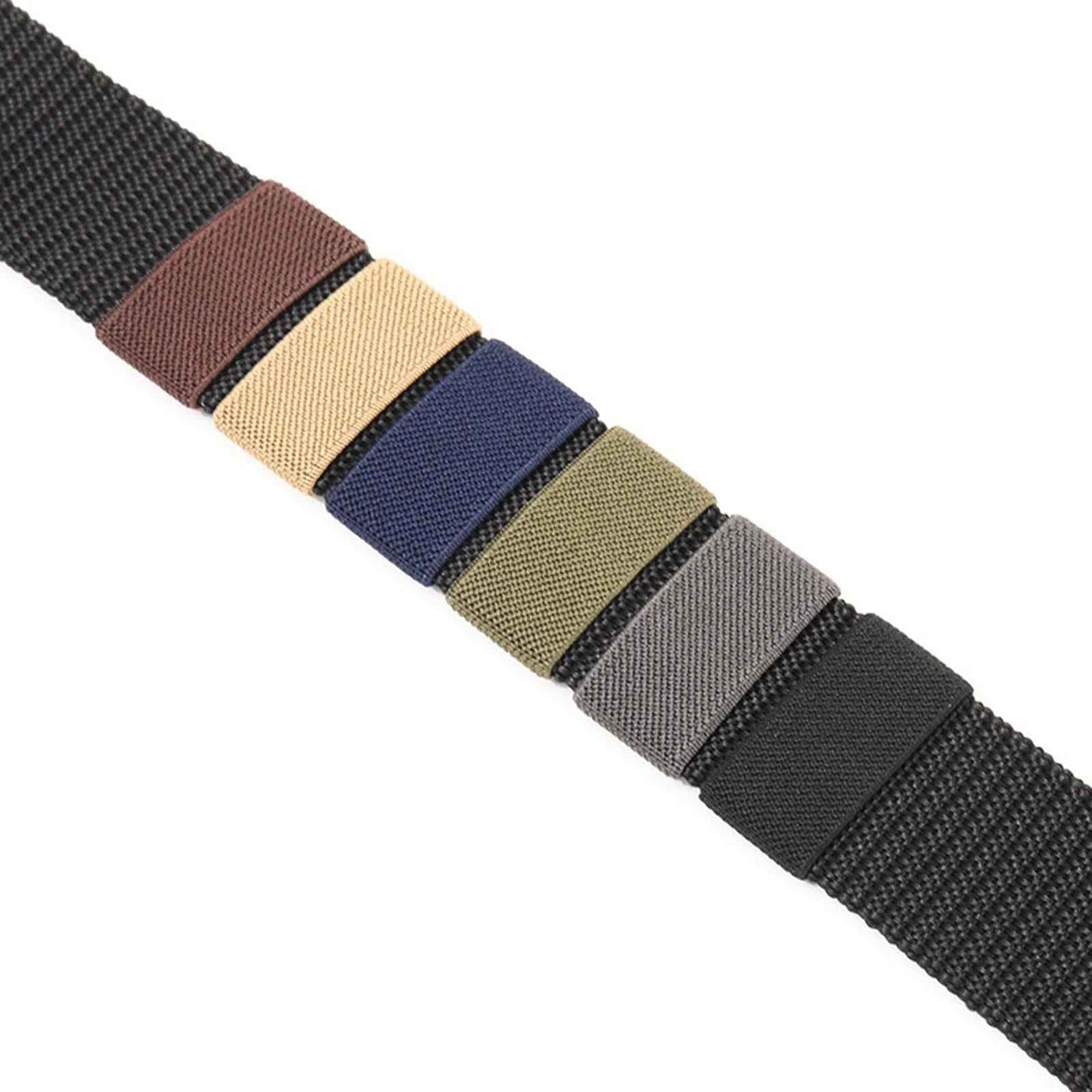 10x Elastic Belt Keepers Strap Retainer Band for Pants Belt Nylon Belt Loops Black