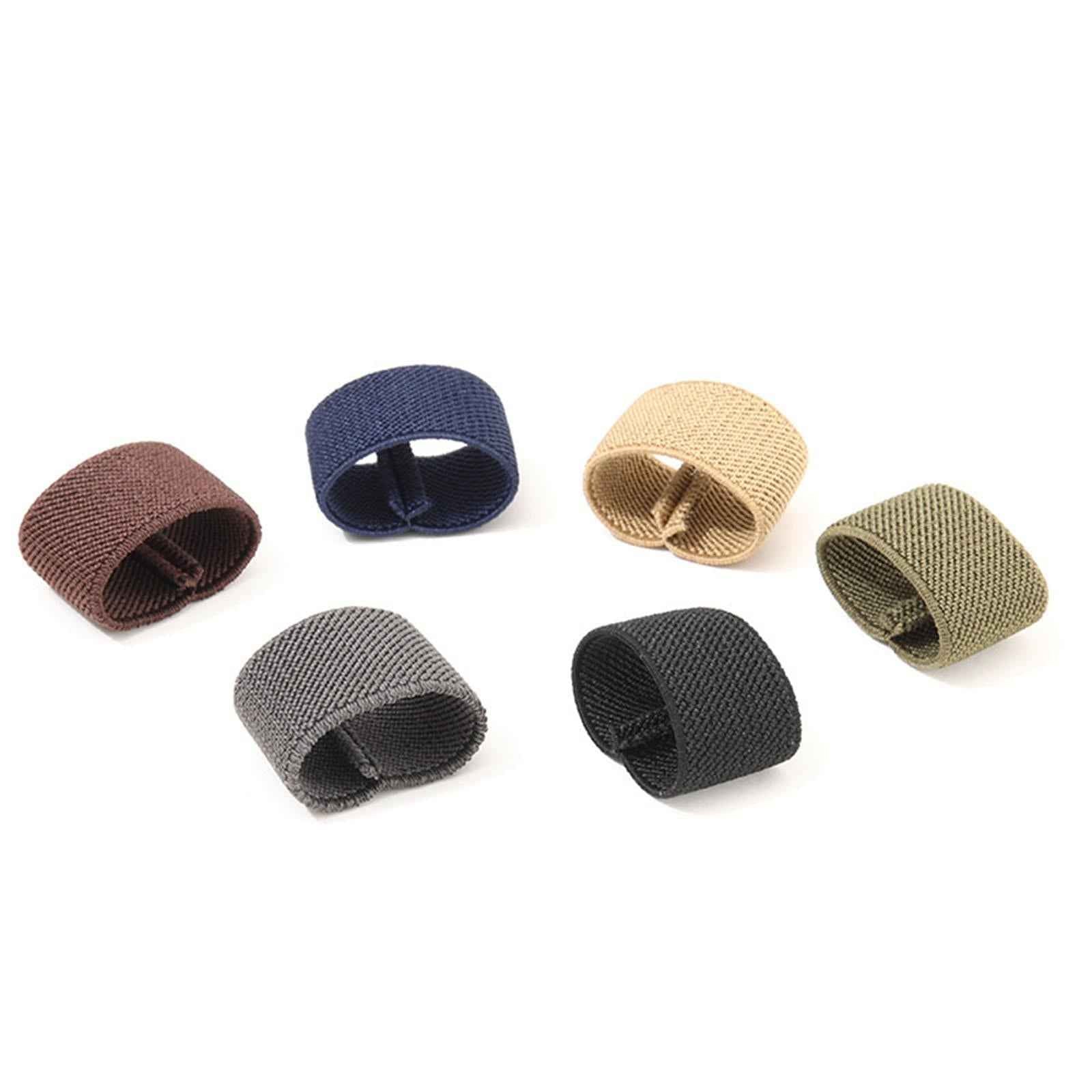 10x Elastic Belt Keepers Strap Retainer Band for Pants Belt Nylon Belt Loops Black