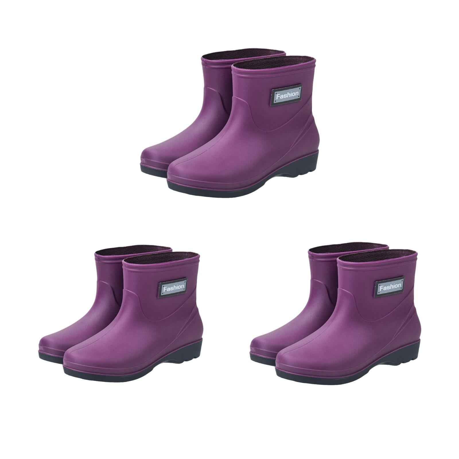 Rain Boots Waterproof Practical Anti Slip Rainboots for Outside Hiking Girls Size 39