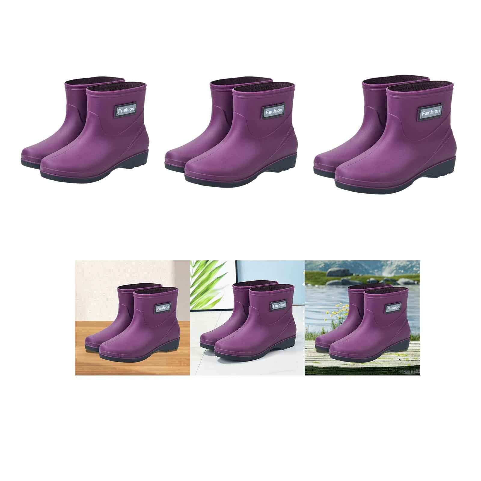 Rain Boots Waterproof Practical Anti Slip Rainboots for Outside Hiking Girls Size 39
