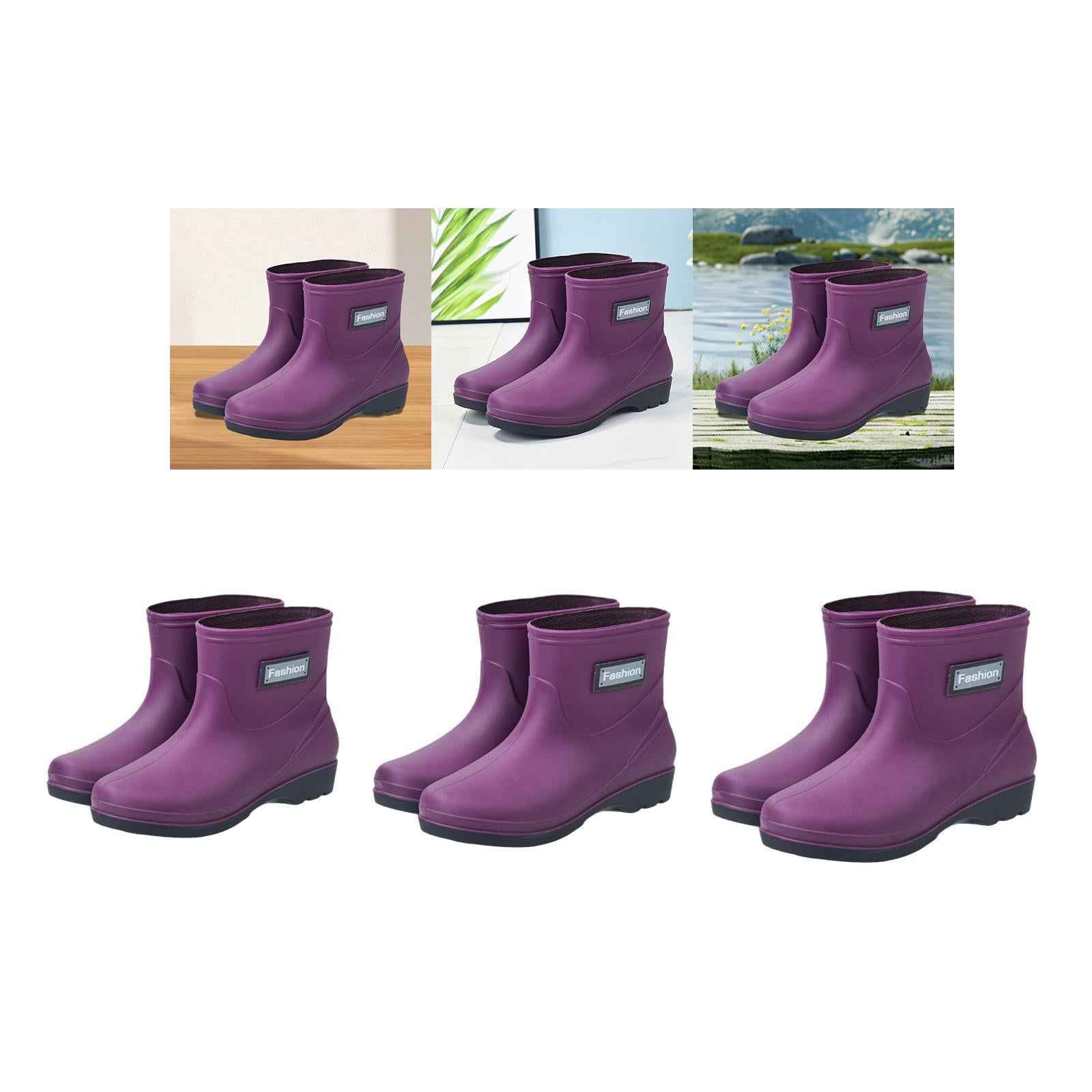Rain Boots Waterproof Practical Anti Slip Rainboots for Outside Hiking Girls Size 39