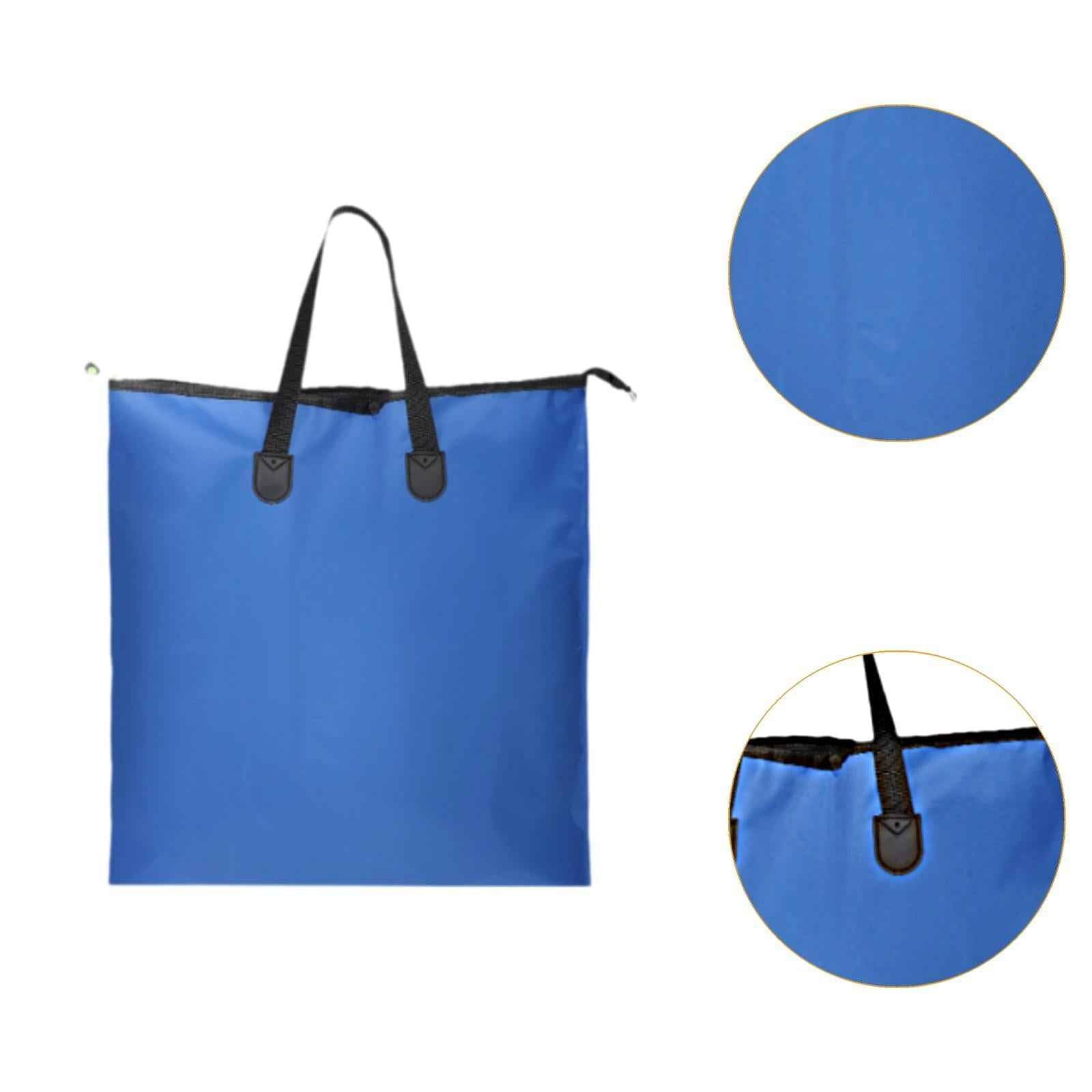 Fish Bag Large Capacity Folding Oxford Cloth Multifunctional Fishing Handbag 55cmx55cm Blue