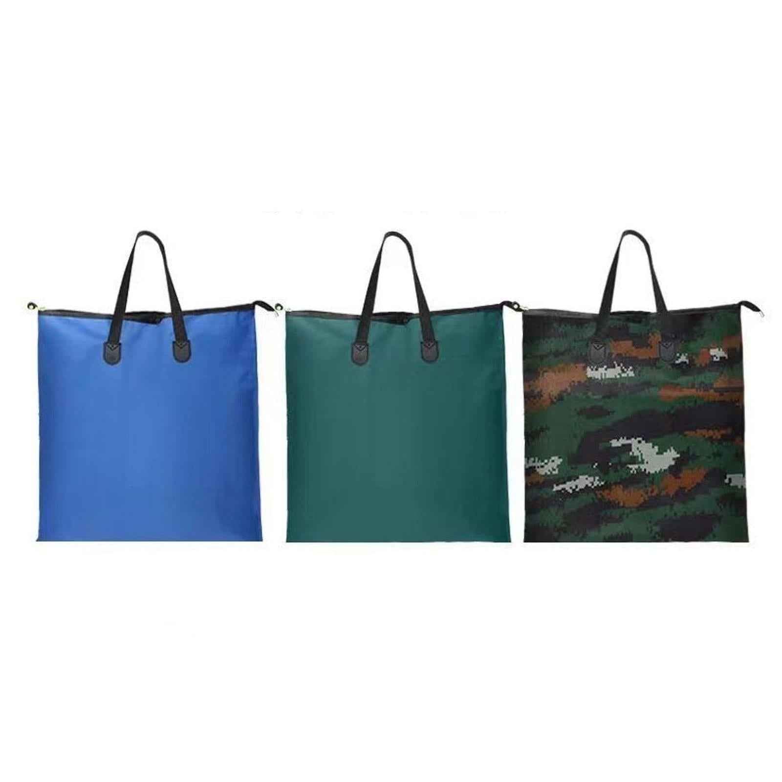 Fish Bag Large Capacity Folding Oxford Cloth Multifunctional Fishing Handbag 55cmx55cm Blue