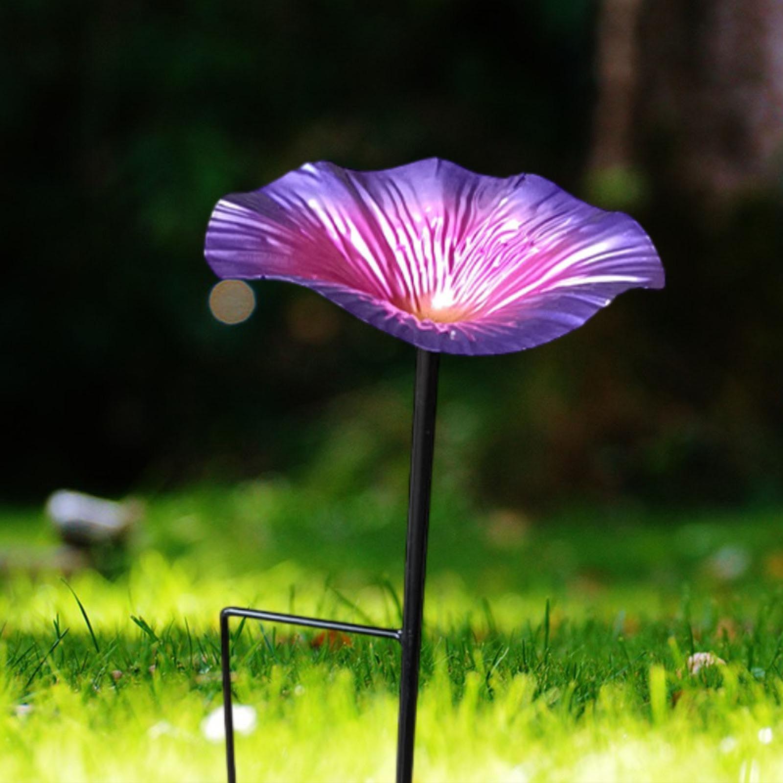 Bird Baths for Outdoors Garden Metal Bird Bath for Backyard Patio Bird Lover Purple Blue