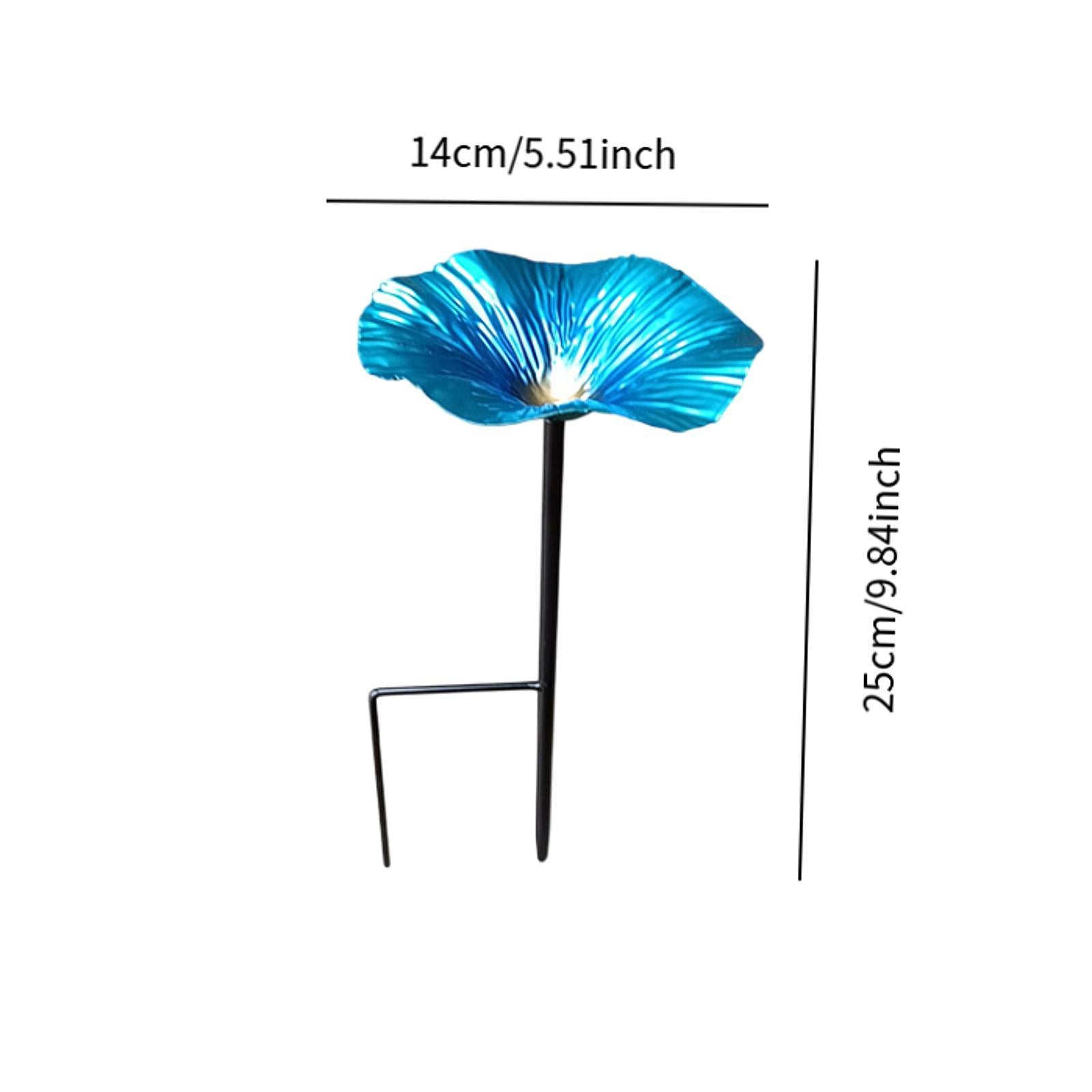 Bird Baths for Outdoors Garden Metal Bird Bath for Backyard Patio Bird Lover Blue