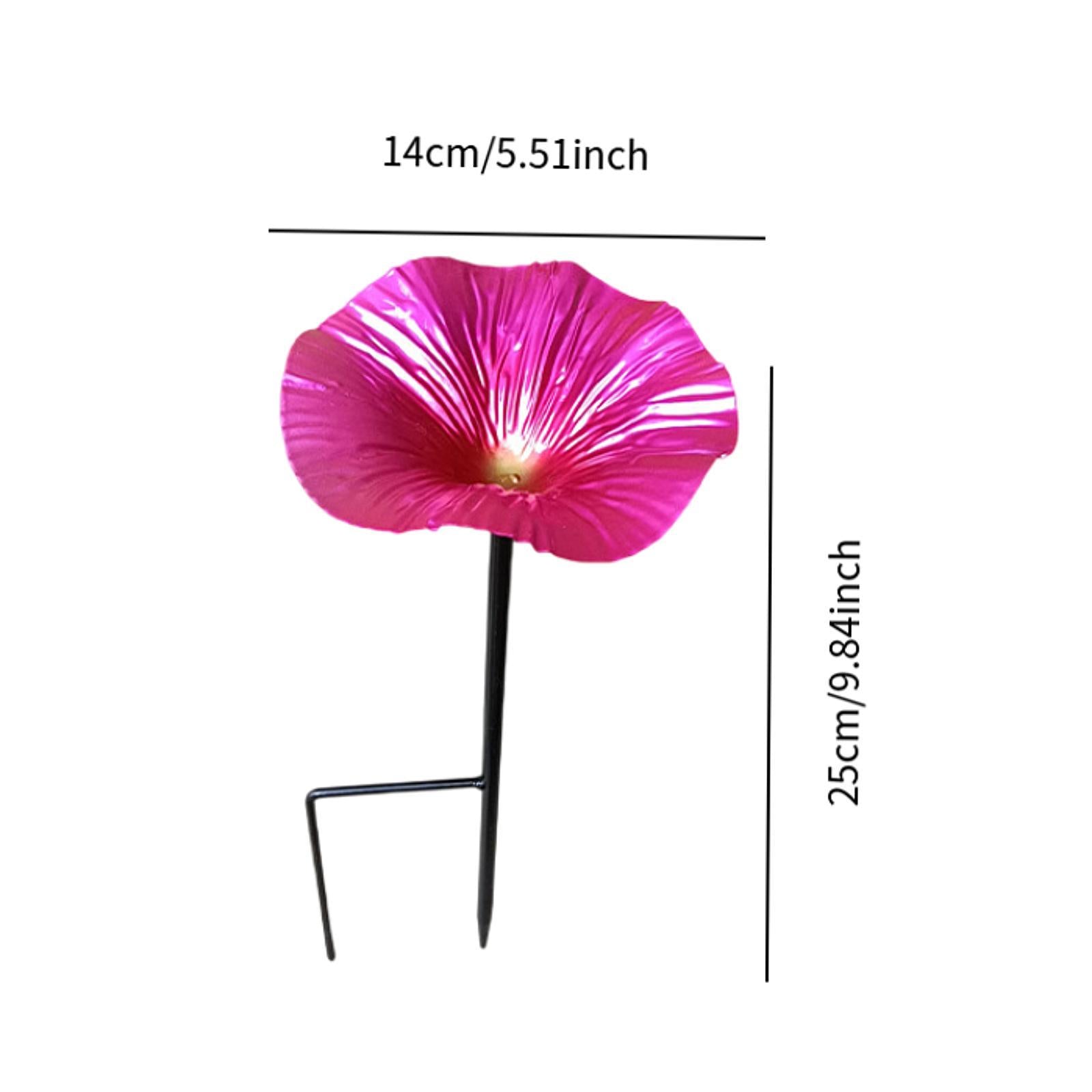 Bird Baths for Outdoors Garden Metal Bird Bath for Backyard Patio Bird Lover Rose Red