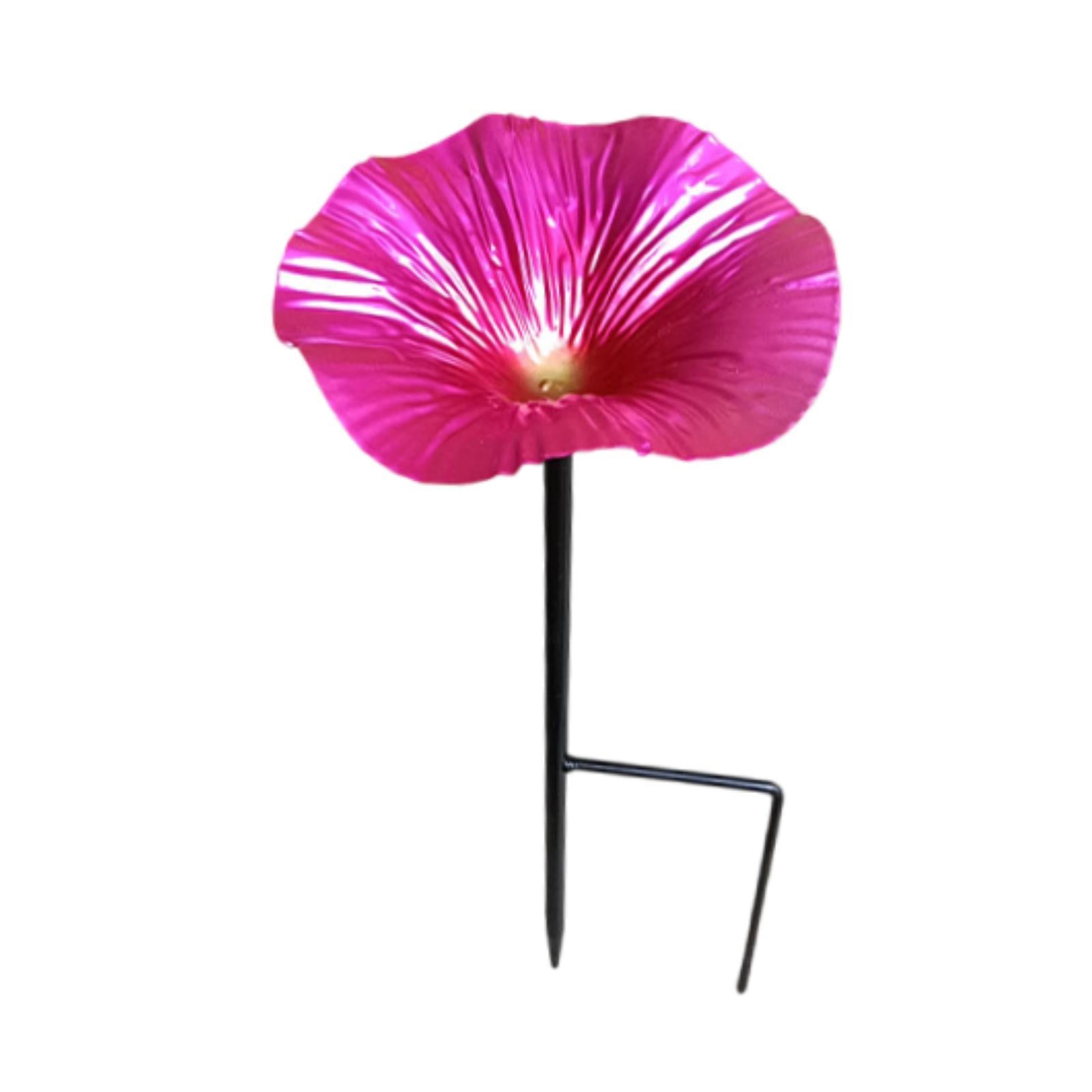 Bird Baths for Outdoors Garden Metal Bird Bath for Backyard Patio Bird Lover Rose Red