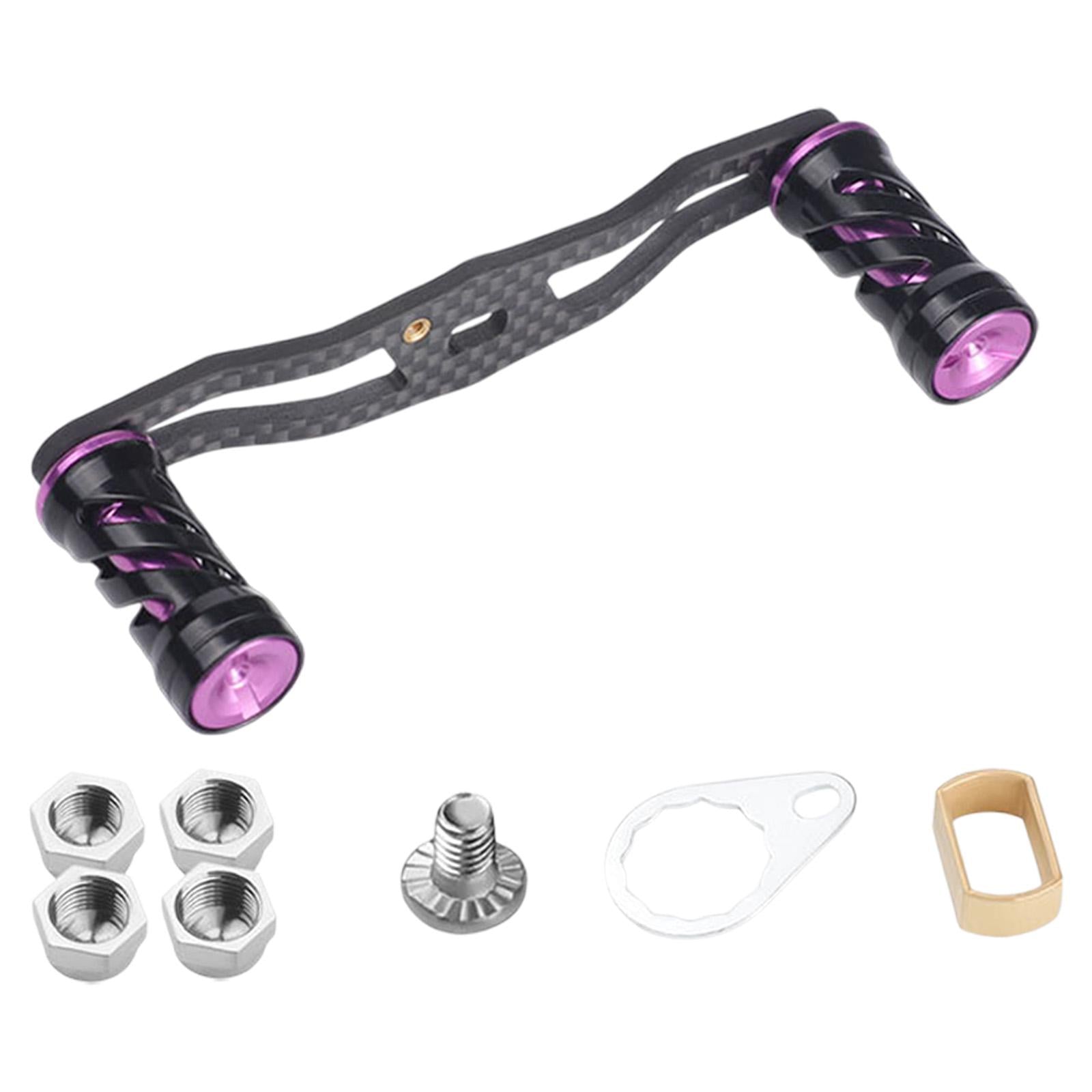 Baitcasting Reel Replacement Part Fishing Gear Metal Knob Fishing Reel Crank violet
