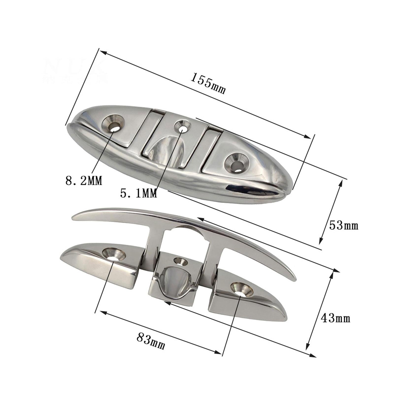 Boat Dock Cleat Convenient Kayak Accessory Metal Replacement Stainless Steel 6 Inch