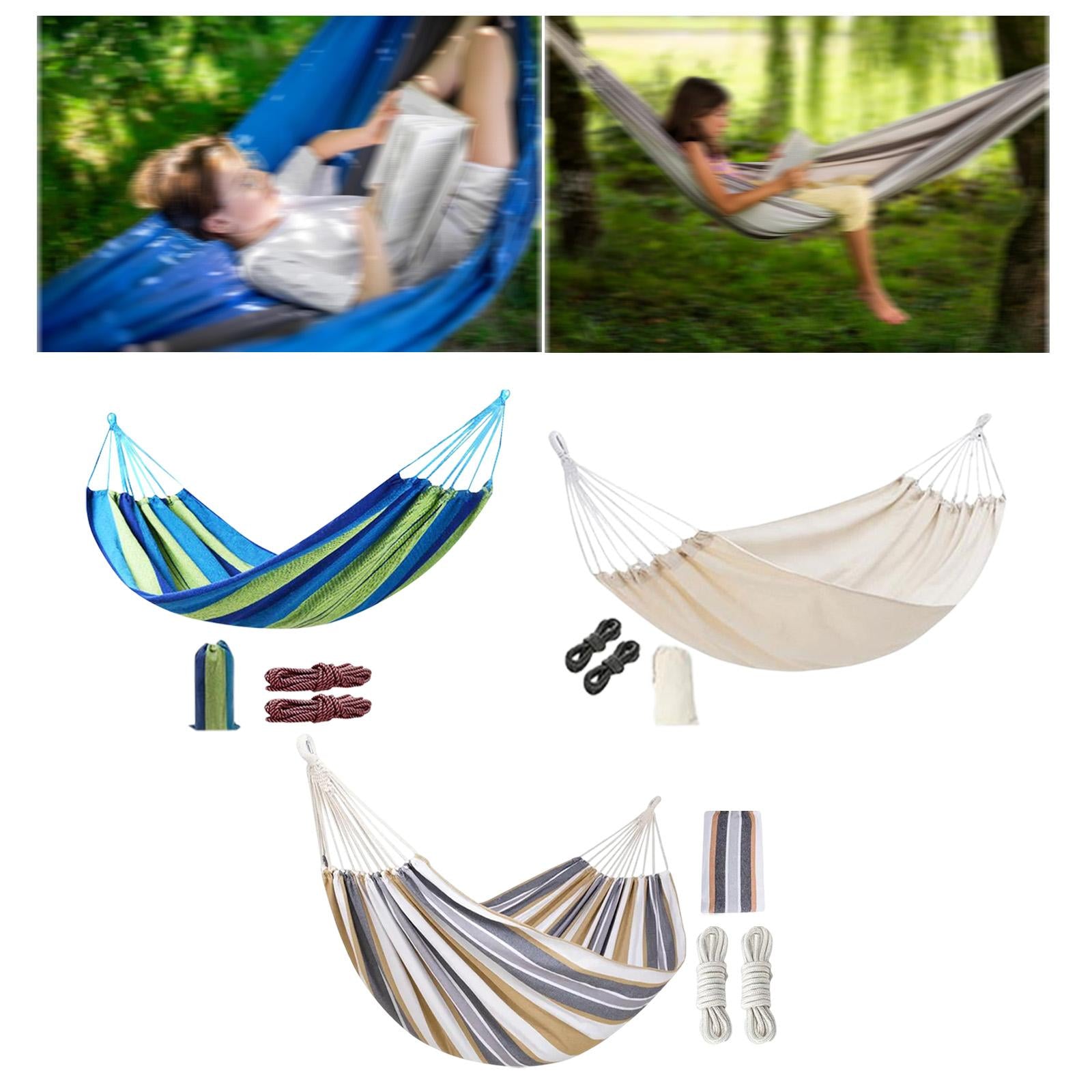 Camping Hammock Portable Hanging Camping Bed for Camping Outdoor/Indoor Yard blue