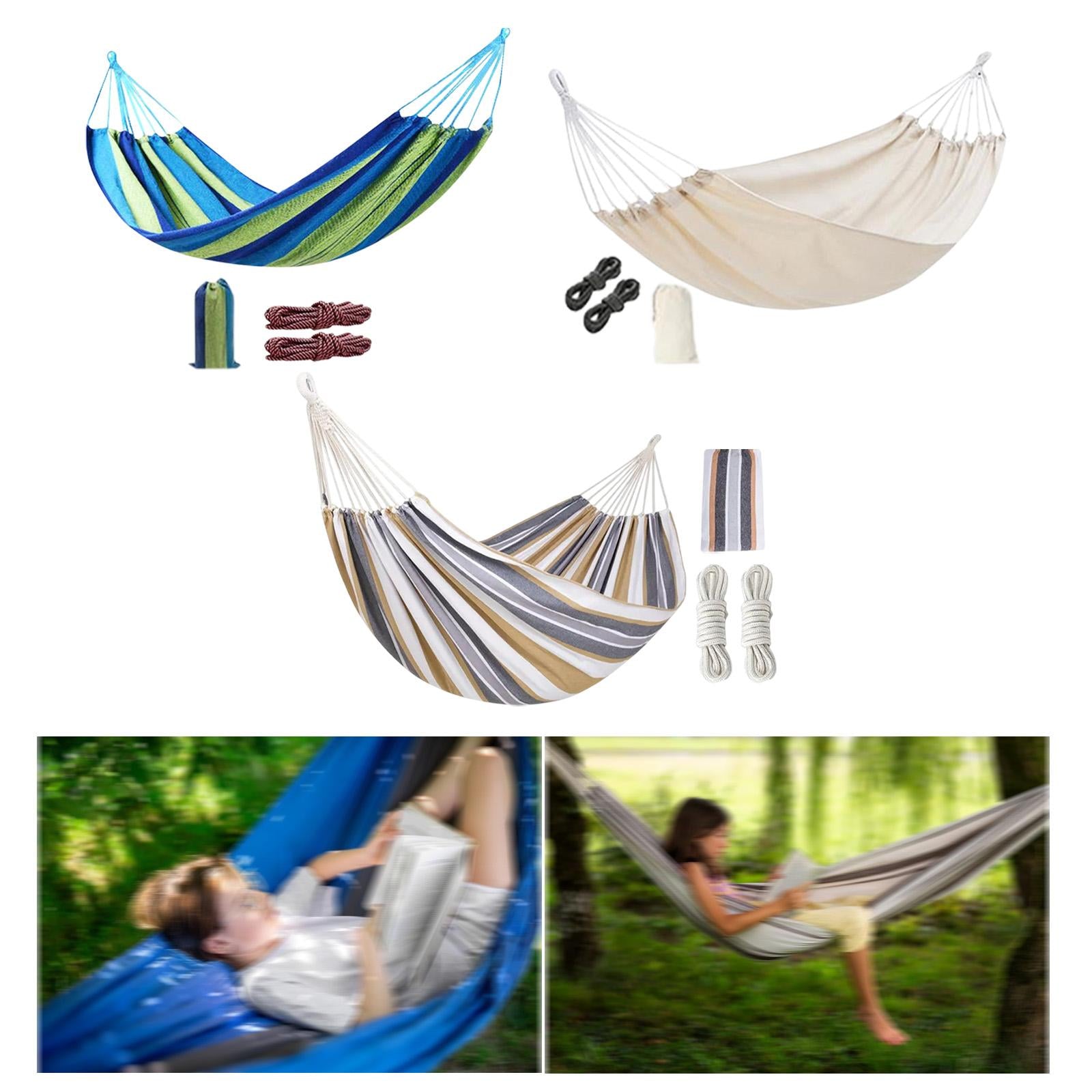 Camping Hammock Portable Hanging Camping Bed for Camping Outdoor/Indoor Yard blue