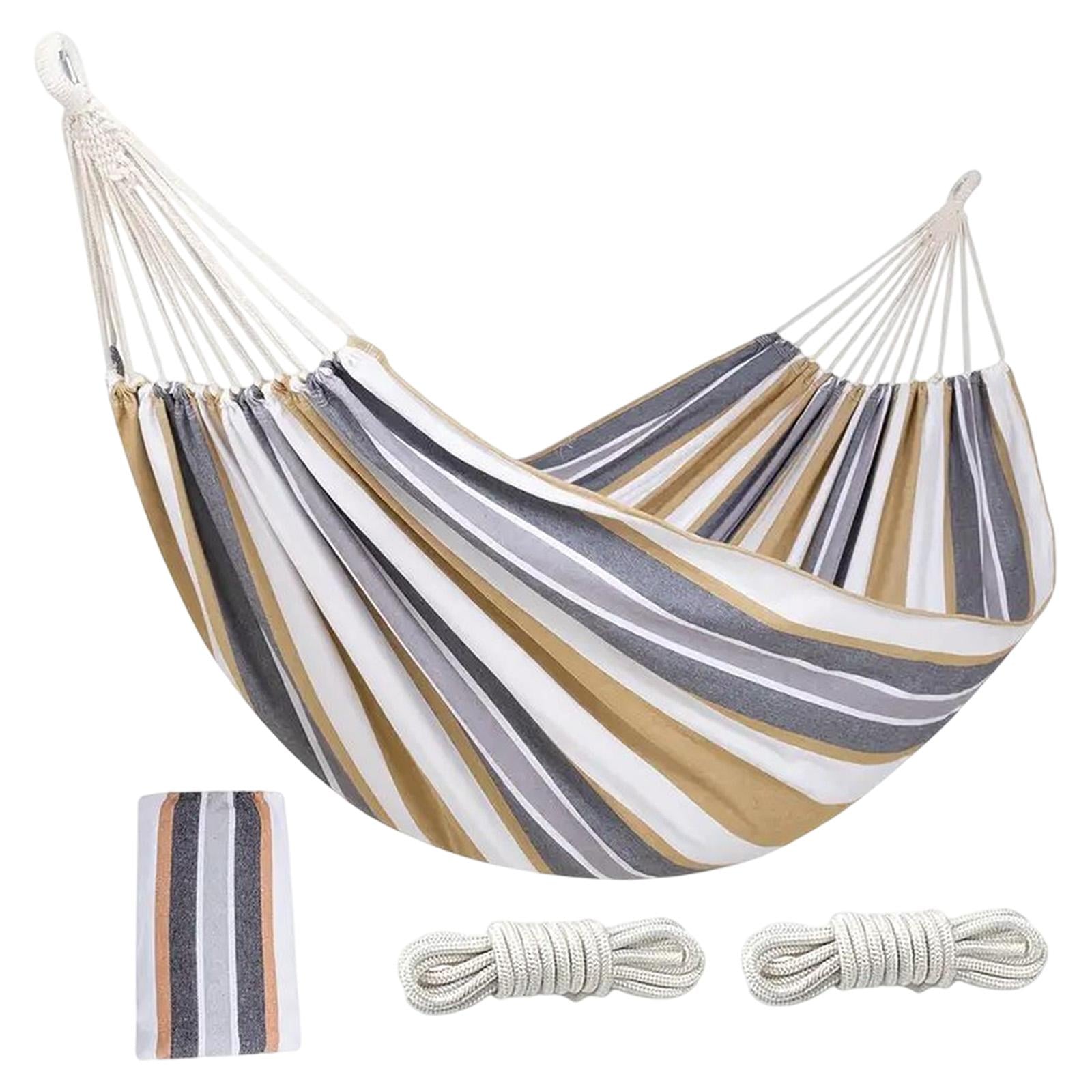 Camping Hammock Portable Hanging Camping Bed for Camping Outdoor/Indoor Yard grey