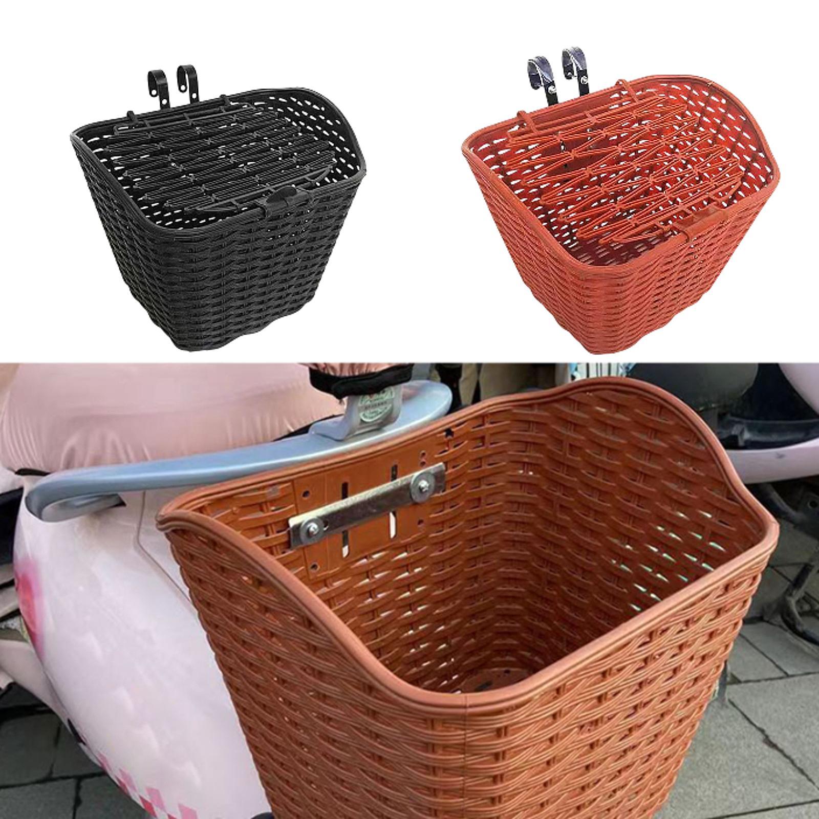 Bike Basket Lightweight Pannier Easy to Install with Lid for Road Bikes Toys Black