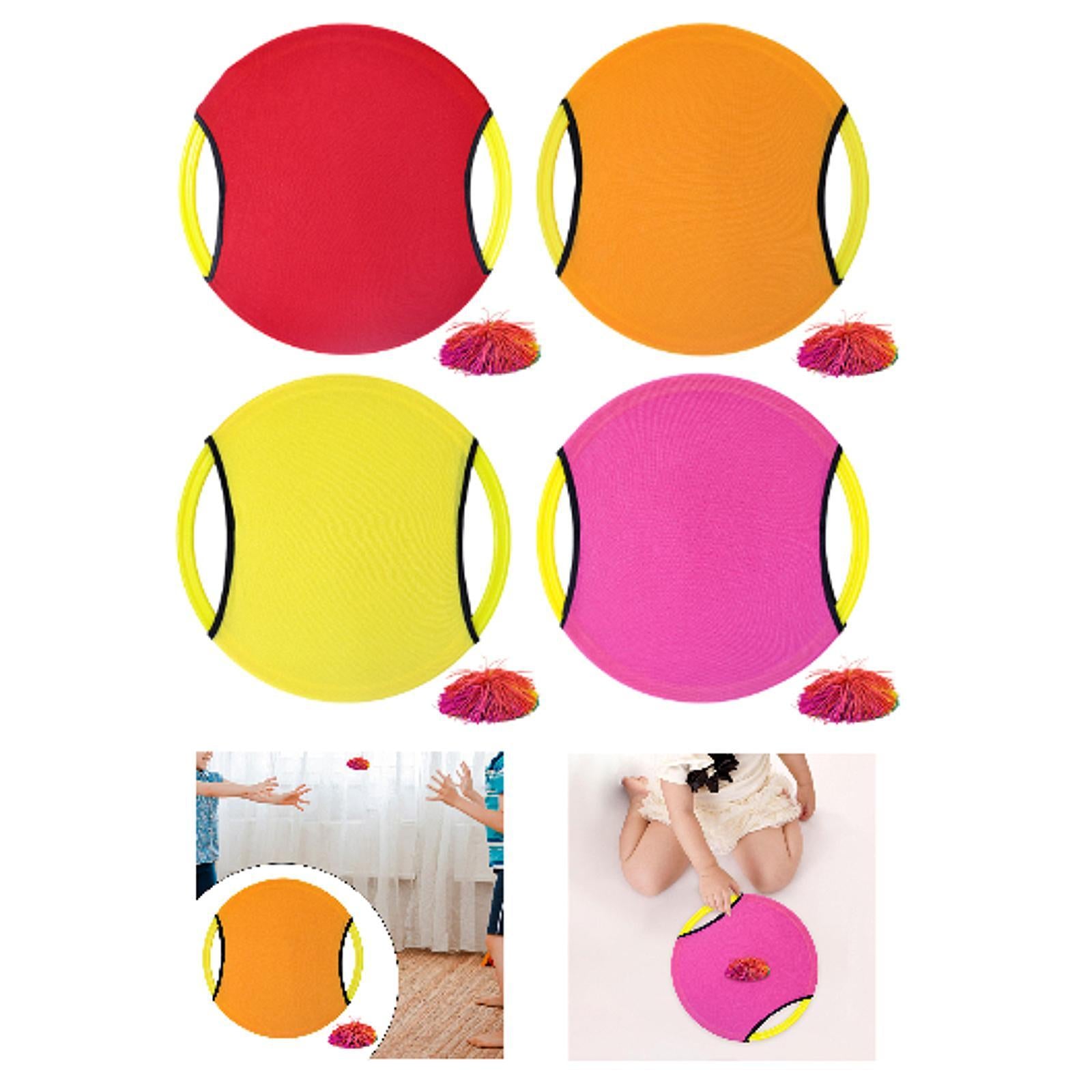 Bouncy Paddle Stringy Ball Beach Sensory Activity Trampoline Paddle Ball Set Red