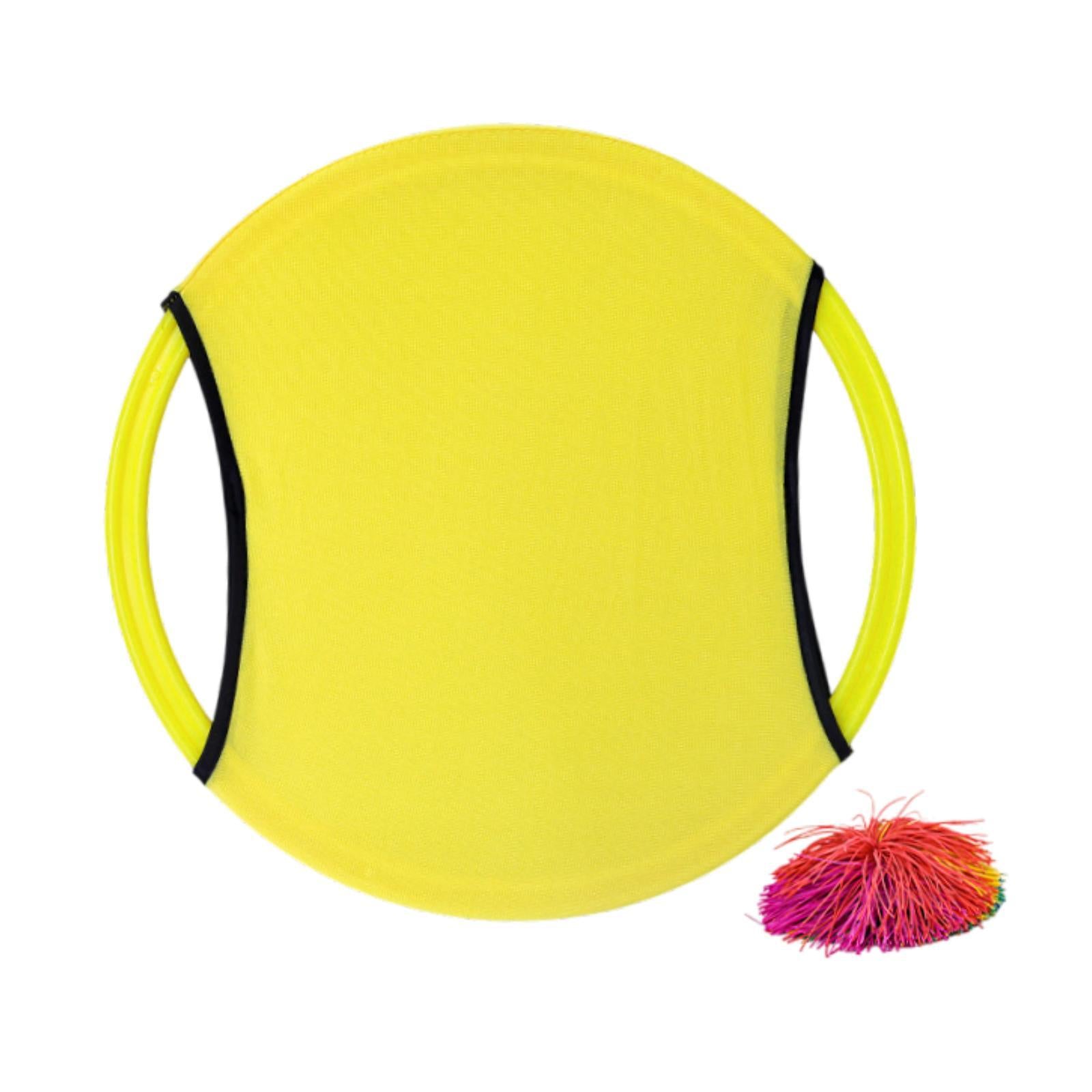 Bouncy Paddle Stringy Ball Beach Sensory Activity Trampoline Paddle Ball Set Yellow