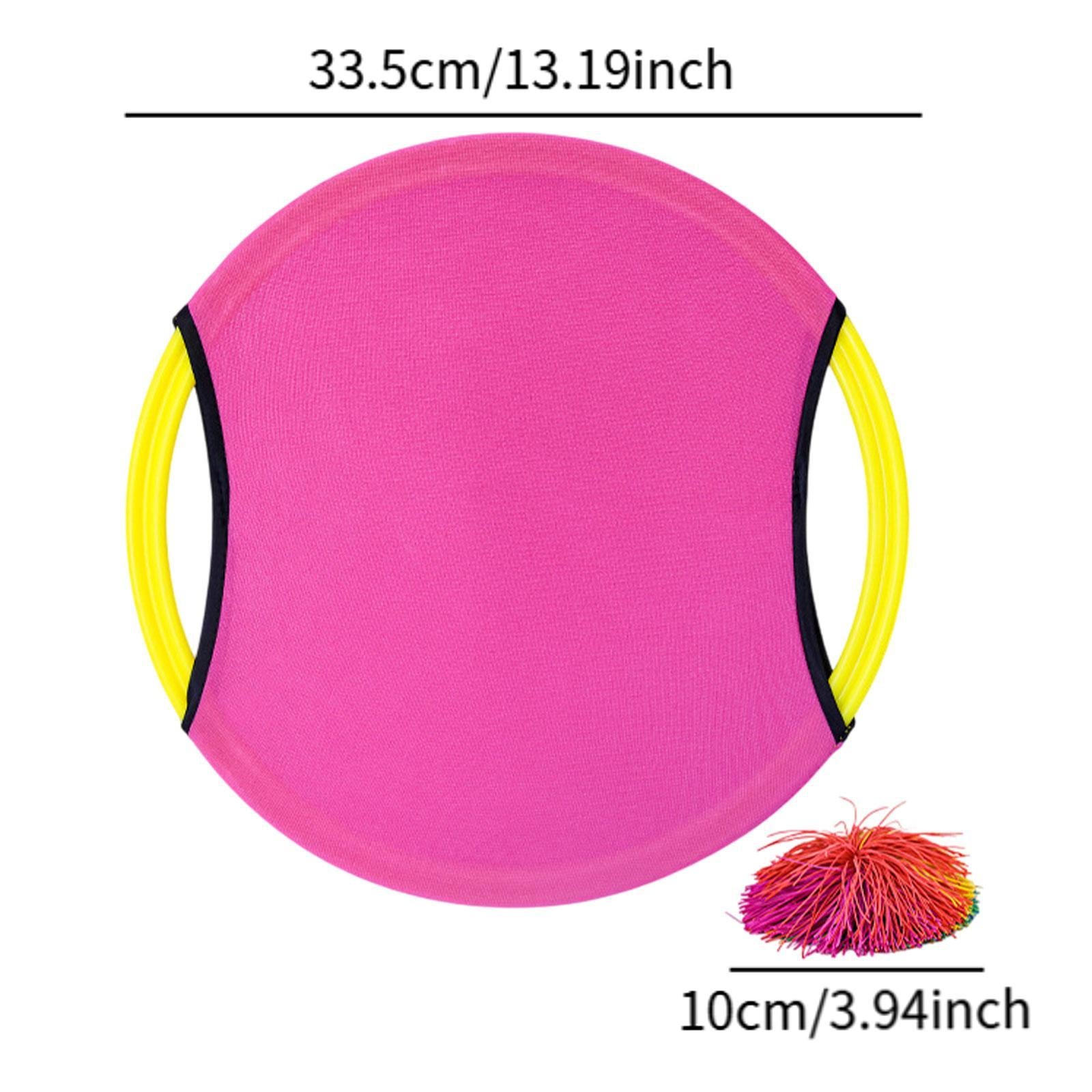 Bouncy Paddle Stringy Ball Beach Sensory Activity Trampoline Paddle Ball Set Pink