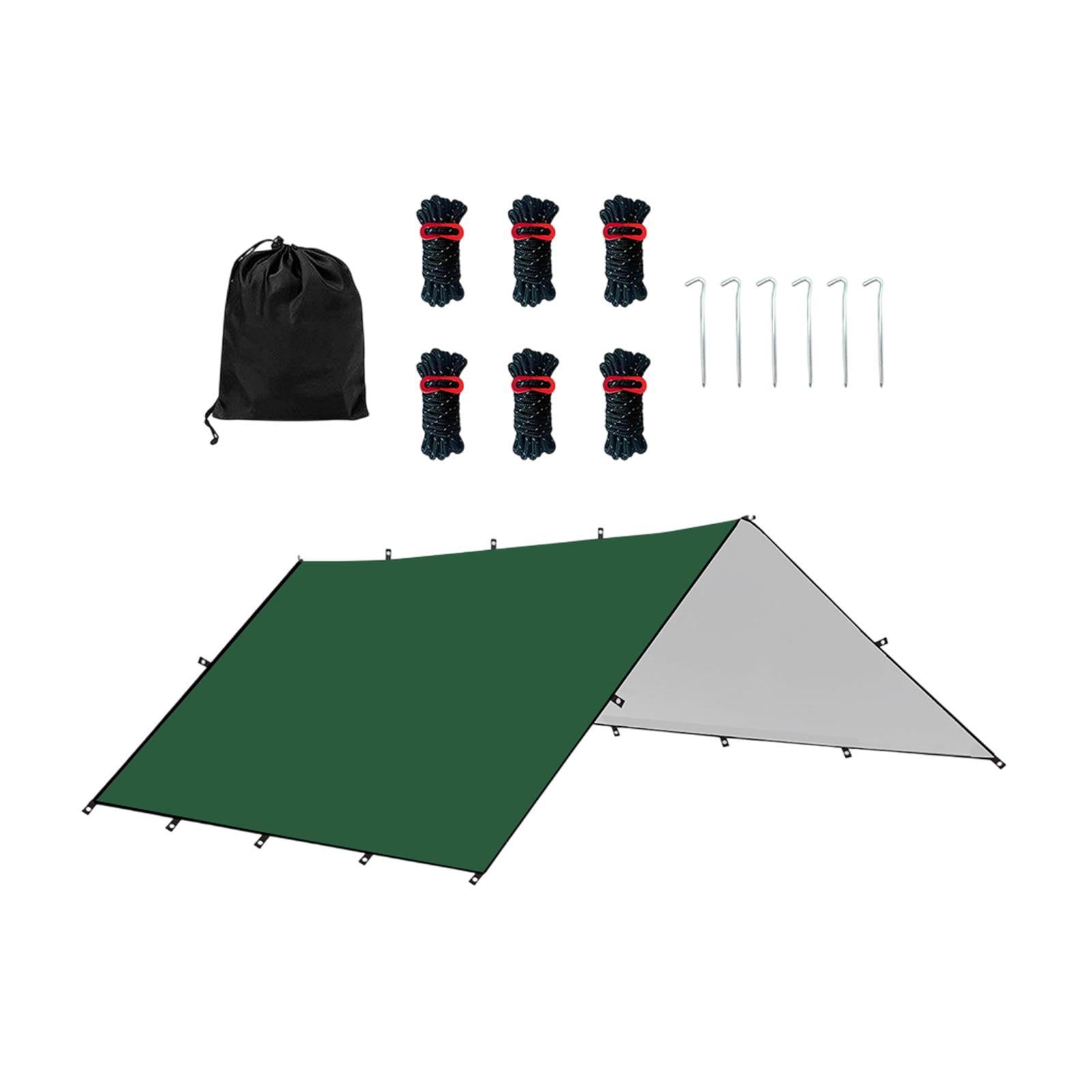 Camping Tent Tarp Foldable Multipurpose for Outdoor Adventure Easily Install Green S