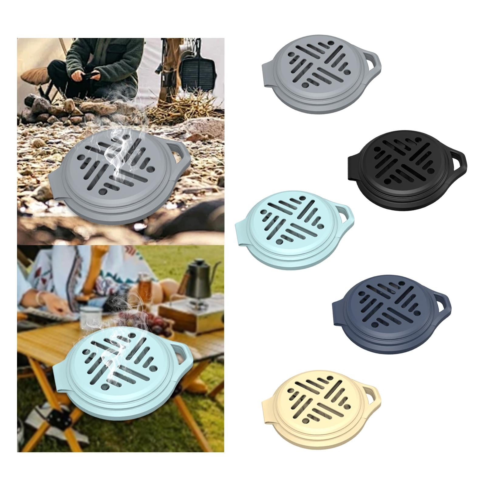 Portable Mosquito Coil Holder Burner for Hiking Party Outdoor Indoor gray