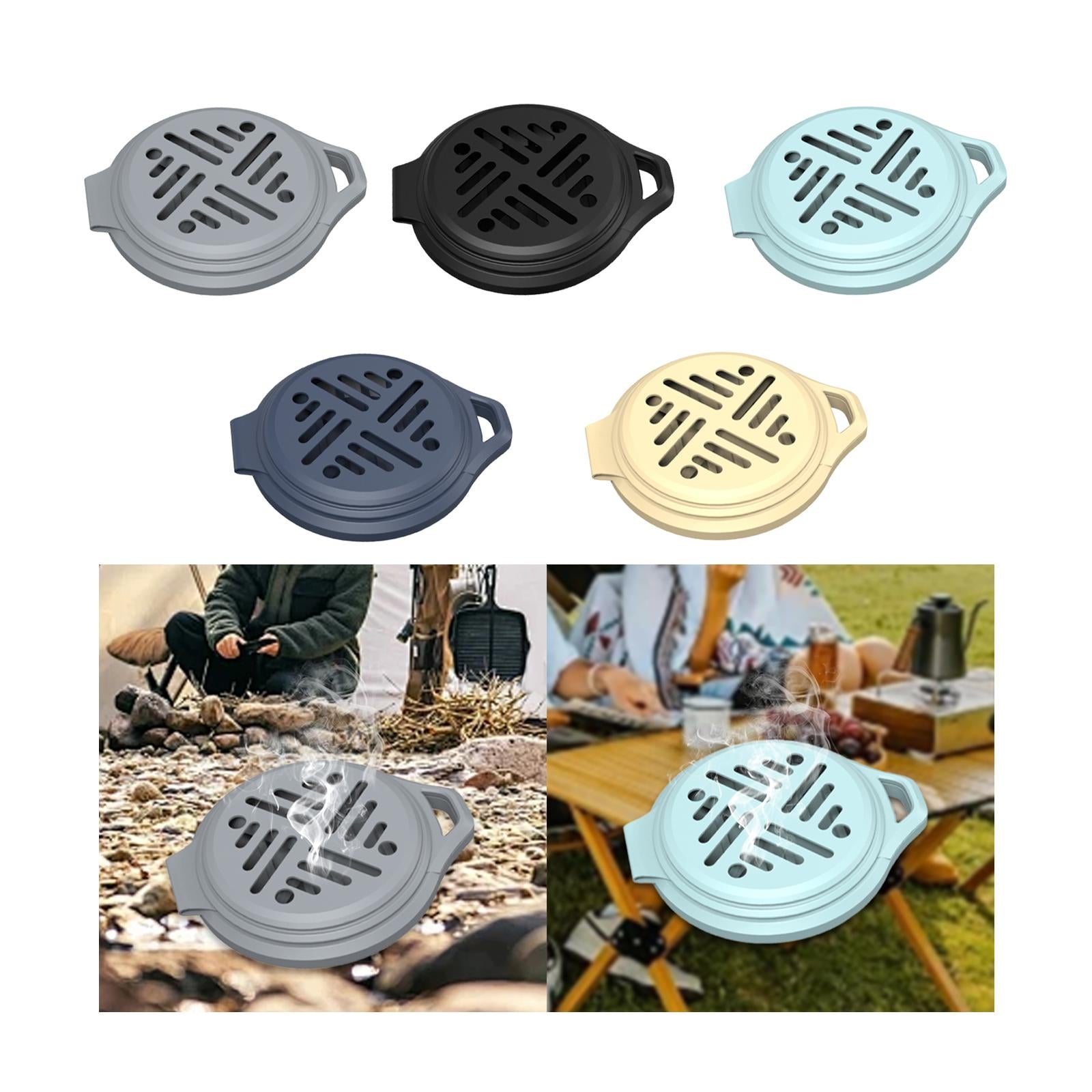 Portable Mosquito Coil Holder Burner for Hiking Party Outdoor Indoor gray