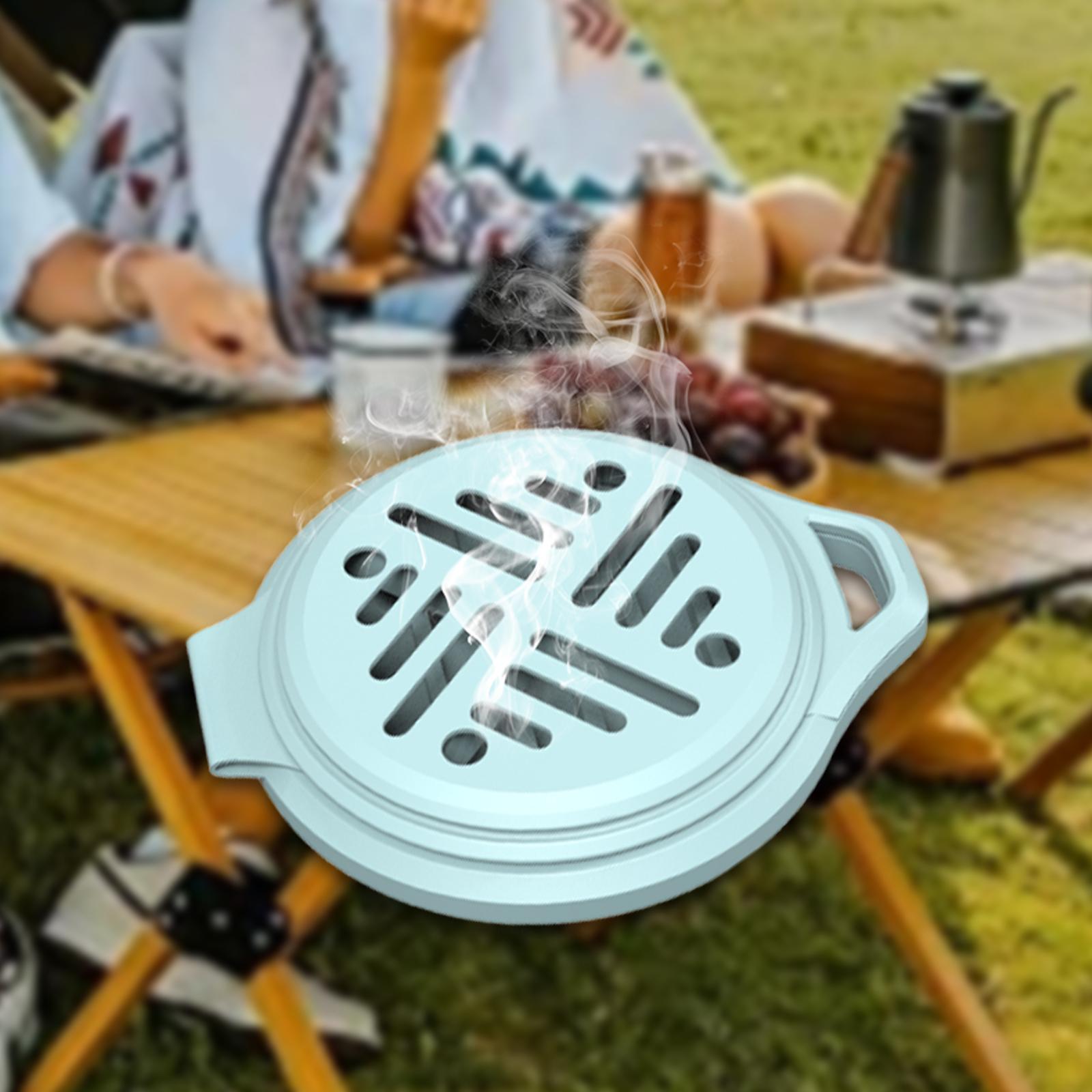 Portable Mosquito Coil Holder Burner for Hiking Party Outdoor Indoor blue