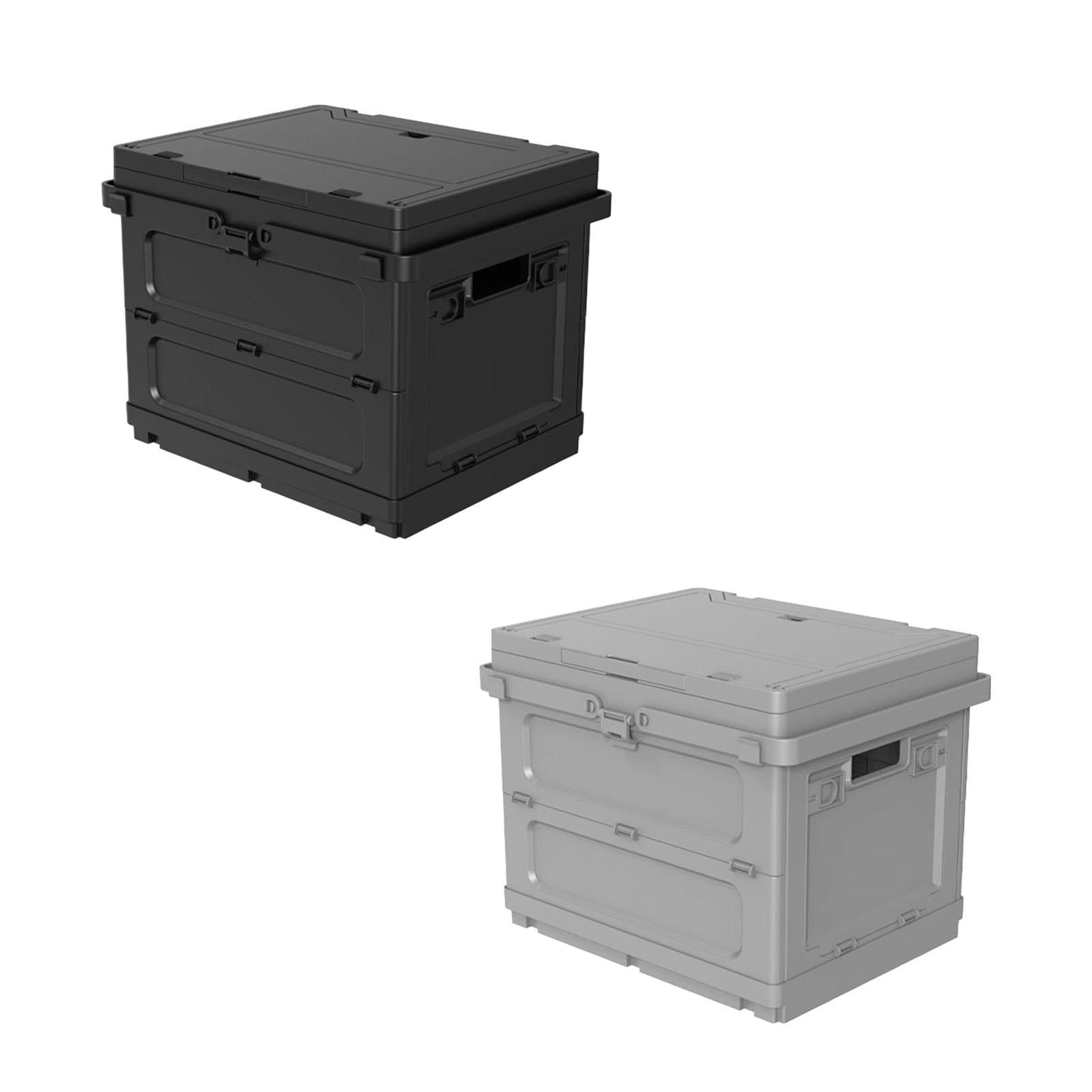 Outdoor Camping Box Versatile Picnic Basket for Traveling Home Garage Hiking Black