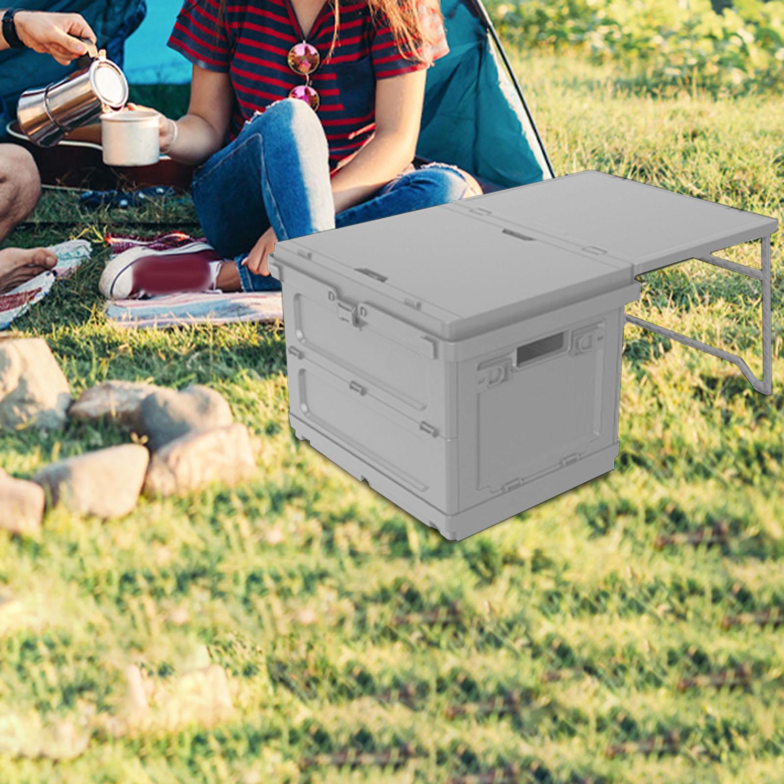 Outdoor Camping Box Versatile Picnic Basket for Traveling Home Garage Hiking Gray