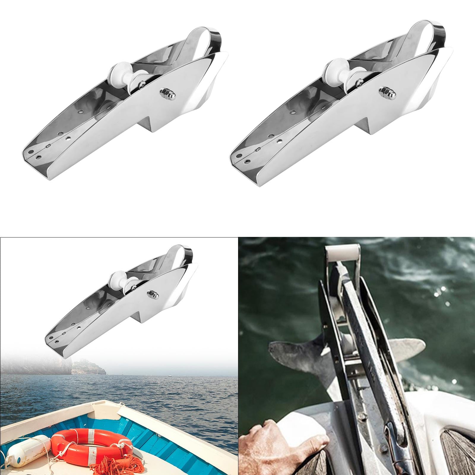Bow Boat Anchor Roller Double Wheel Anchor Bracket for Yachts Marine Docking S