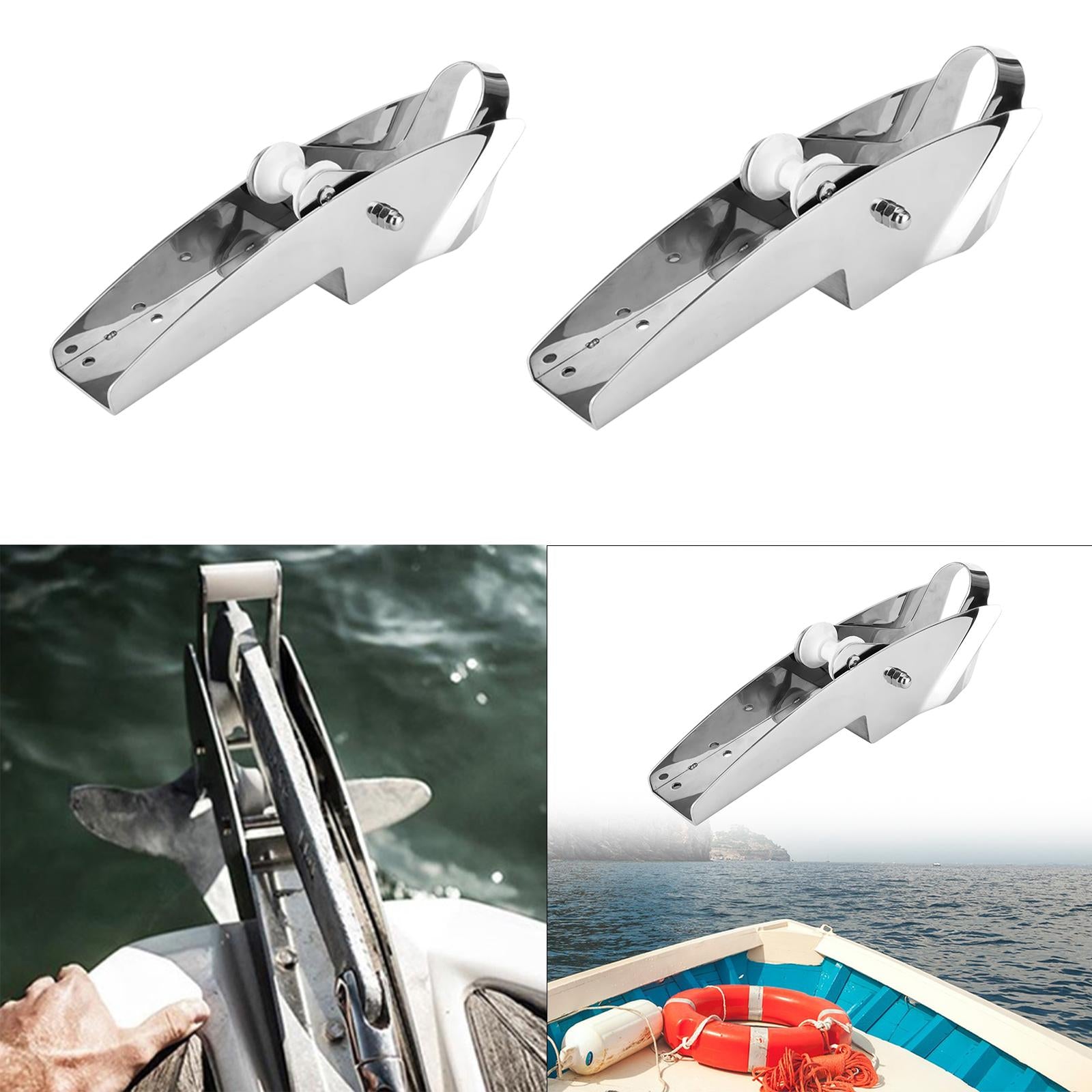 Bow Boat Anchor Roller Double Wheel Anchor Bracket for Yachts Marine Docking S