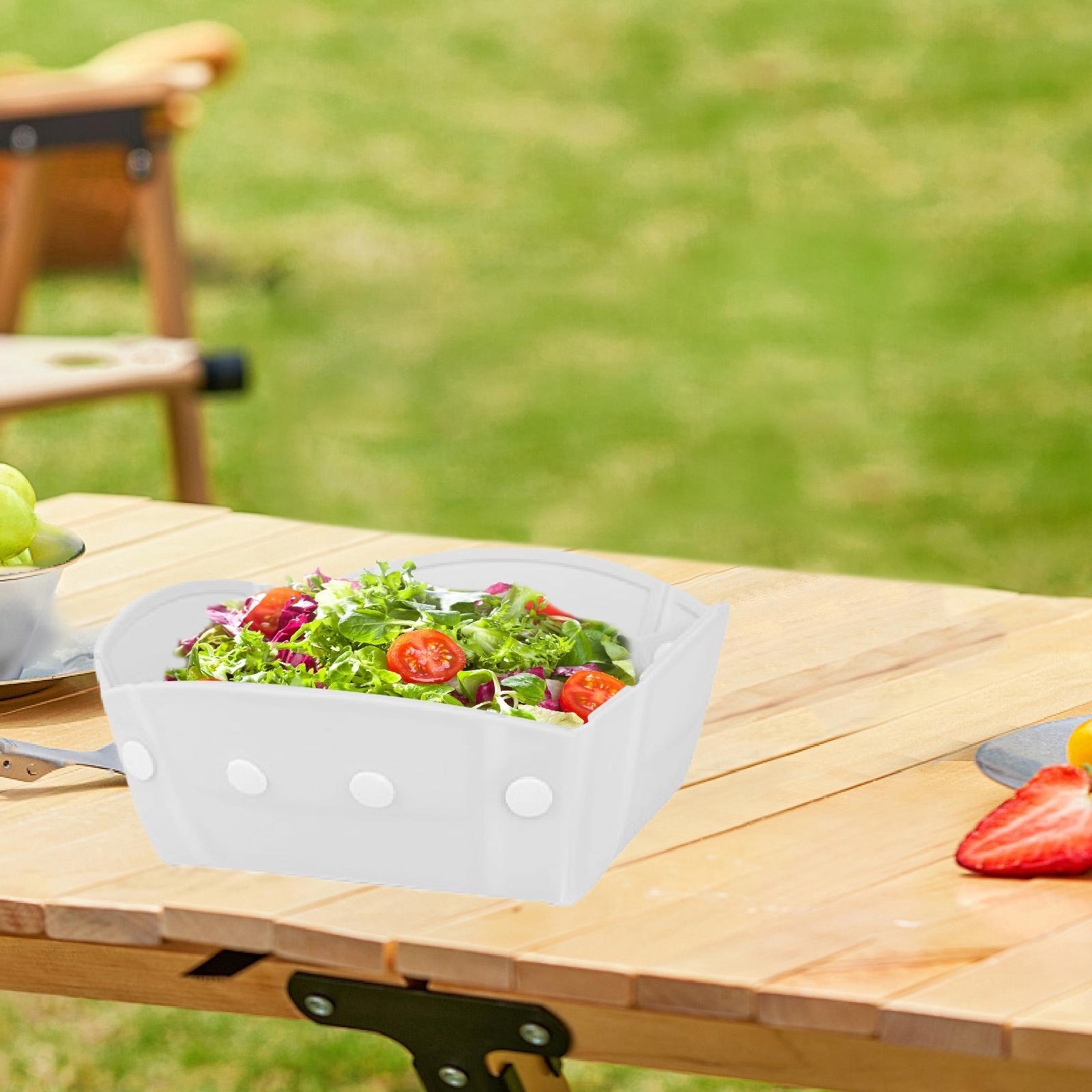 Camping Tableware Folding Plate Bowl Business Trips Outdoor Collapsible Bowl Gray