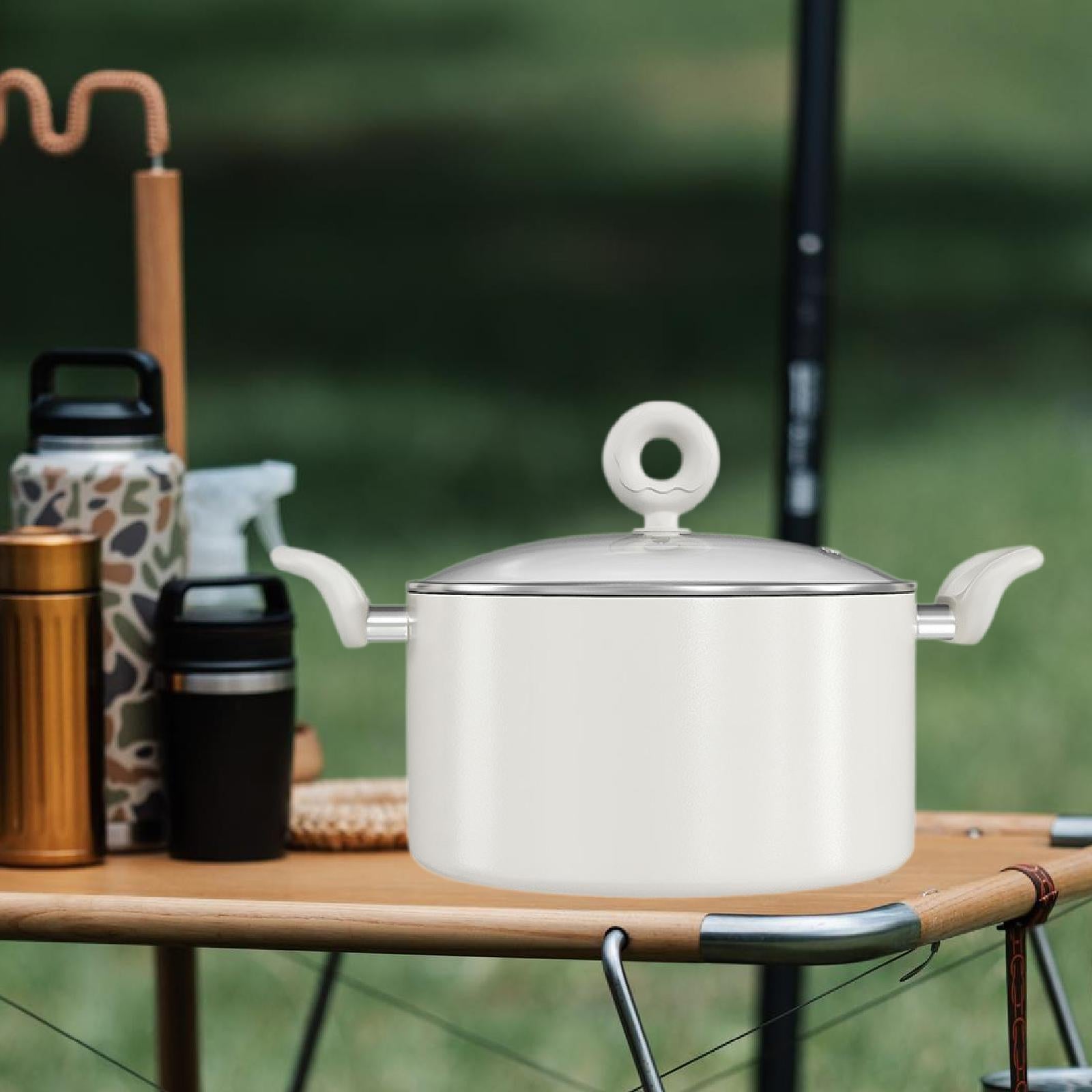 Camping Pot Portable Equipment with Lid for Hiking Indoor Outdoor Activities