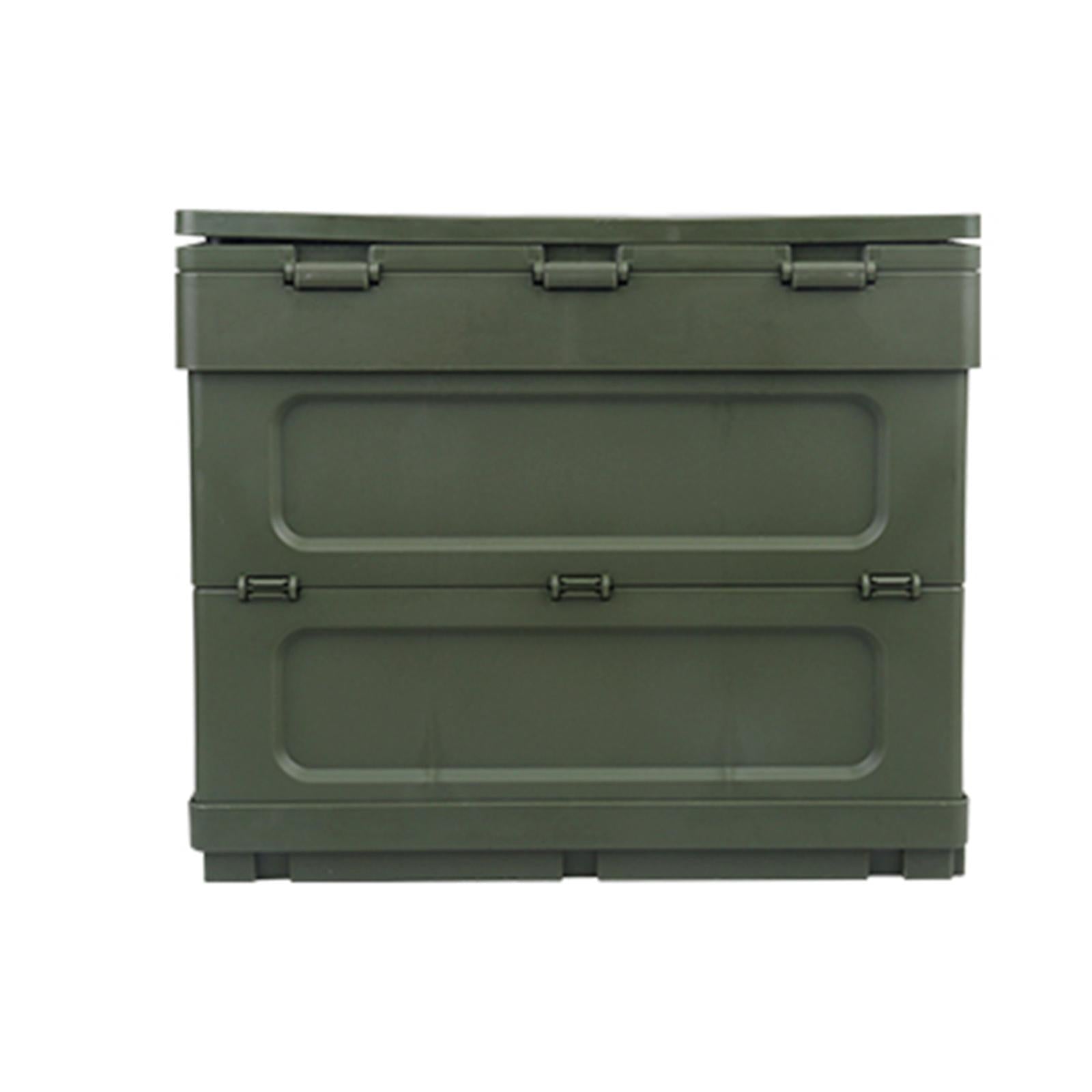 Collapsible Car Trunk Organizer Camping Table Groceries Foldable Storage Box Green
