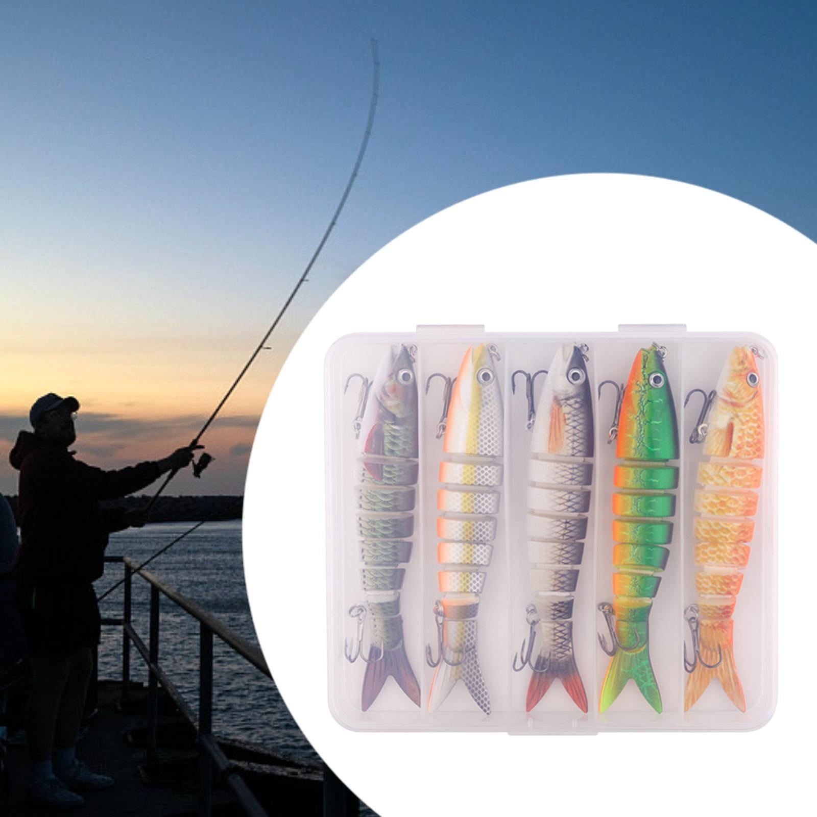Fishing Lures Men Family Gift Multi Jointed Swimbaits for Pike Catfish Trout 5pcs