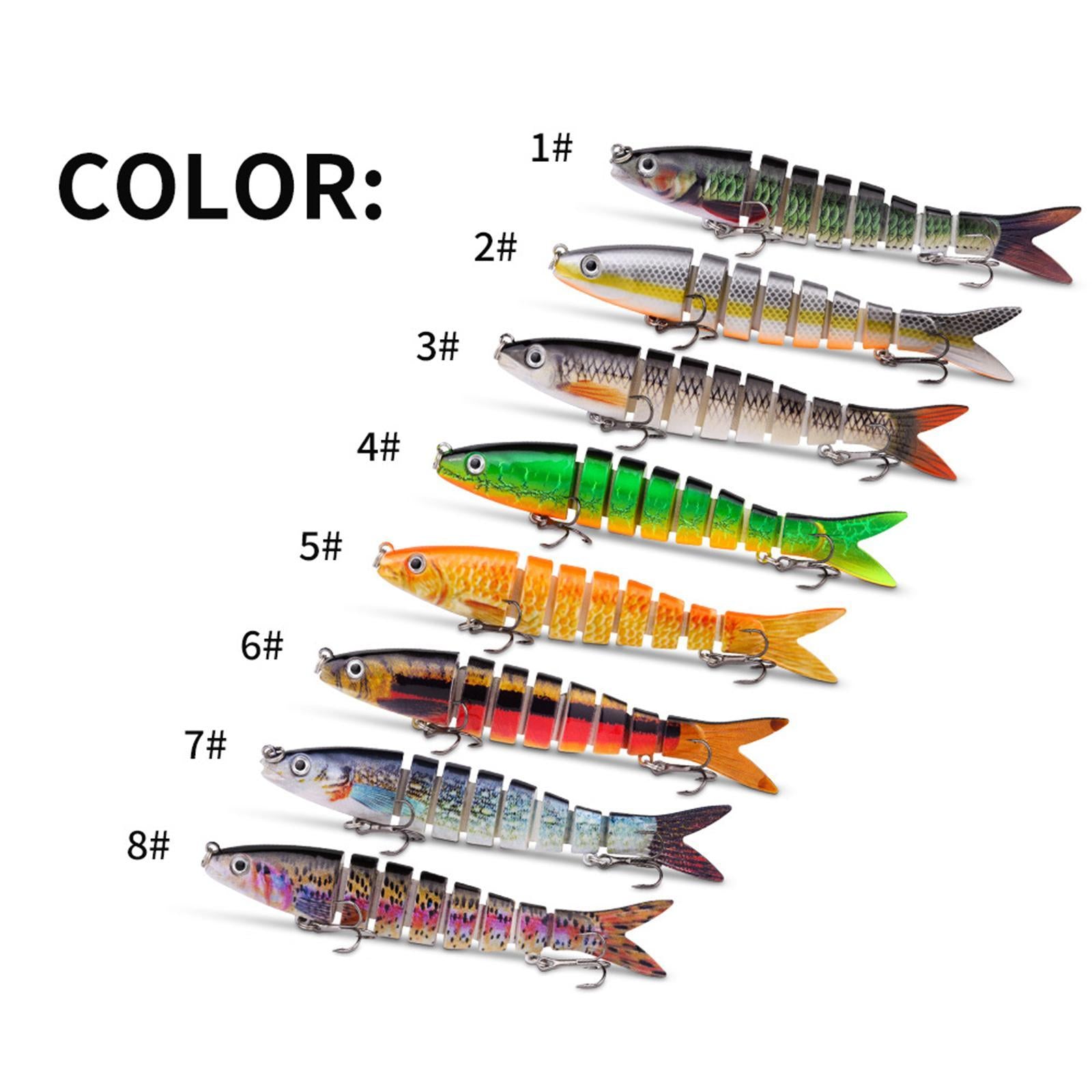 Fishing Lures Men Family Gift Multi Jointed Swimbaits for Pike Catfish Trout 8pcs