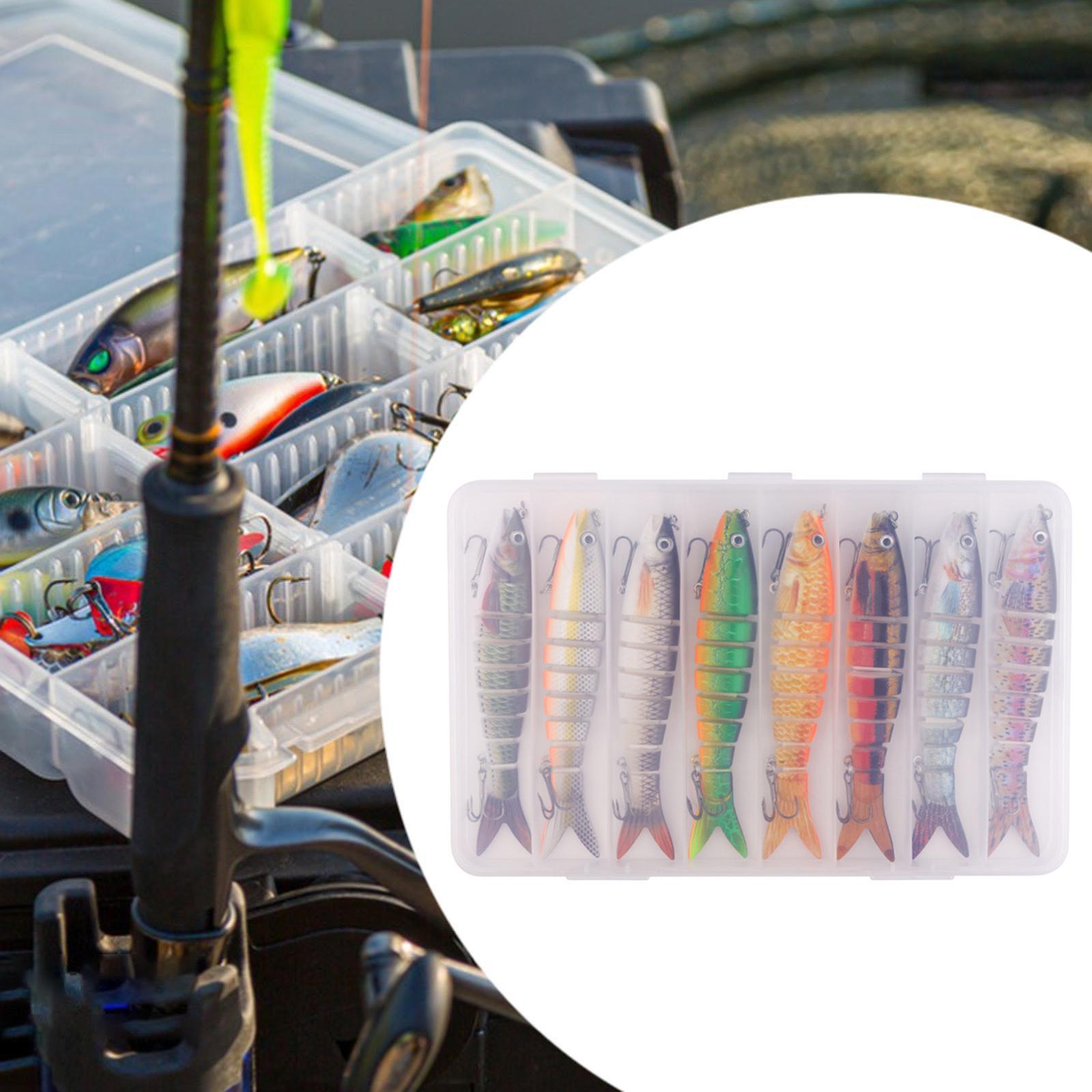 Fishing Lures Men Family Gift Multi Jointed Swimbaits for Pike Catfish Trout 8pcs