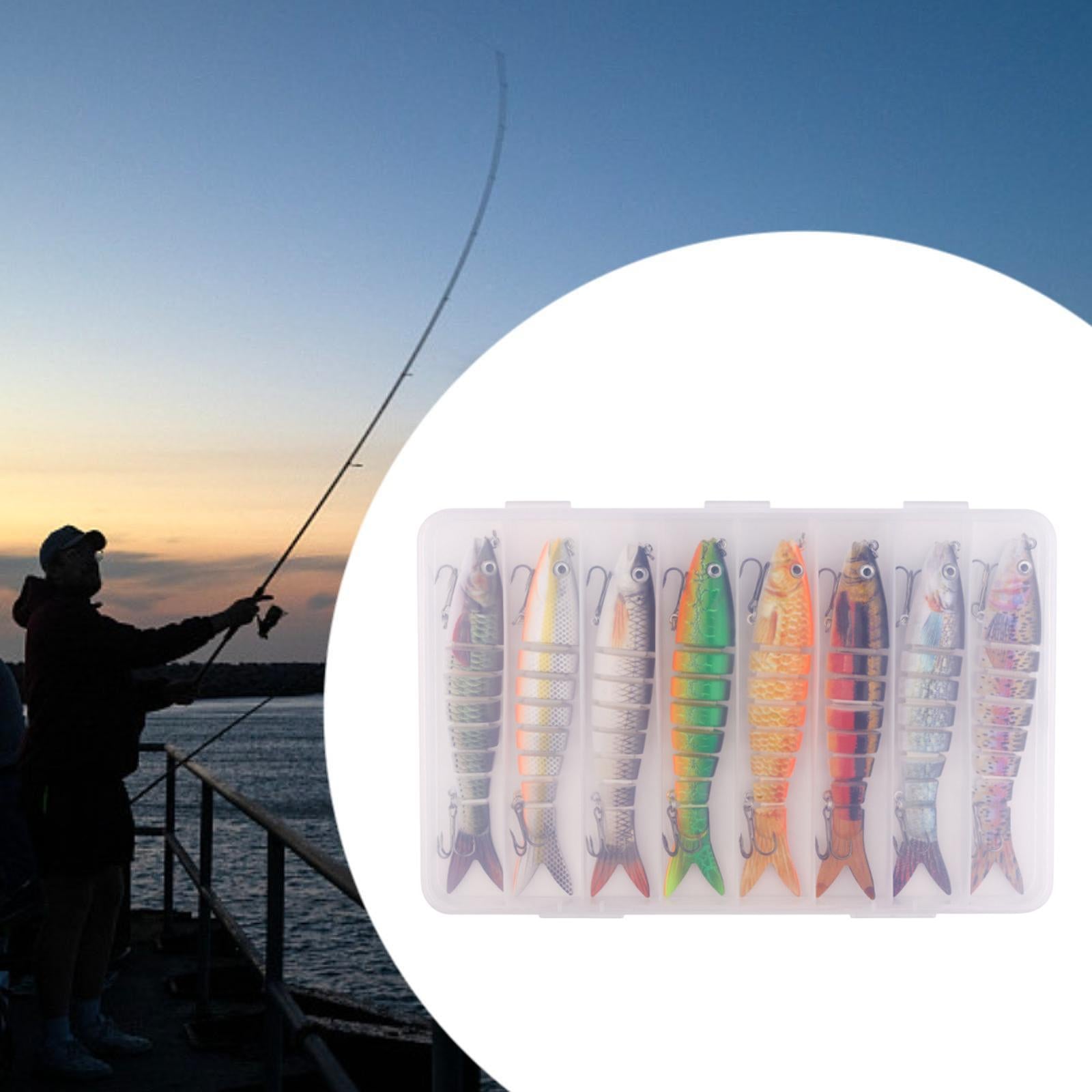 Fishing Lures Men Family Gift Multi Jointed Swimbaits for Pike Catfish Trout 8pcs