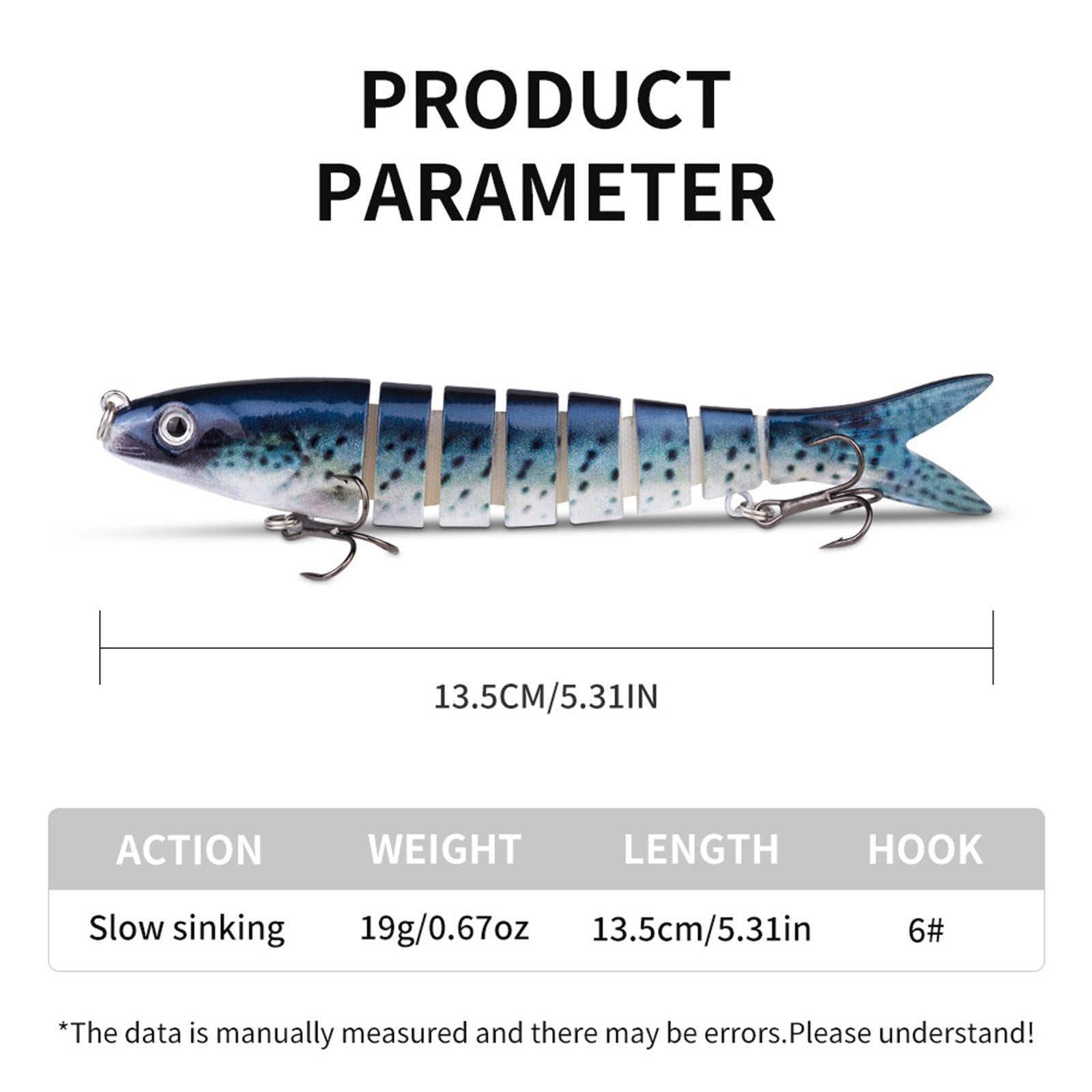 Fishing Lures Men Family Gift Multi Jointed Swimbaits for Pike Catfish Trout 8pcs