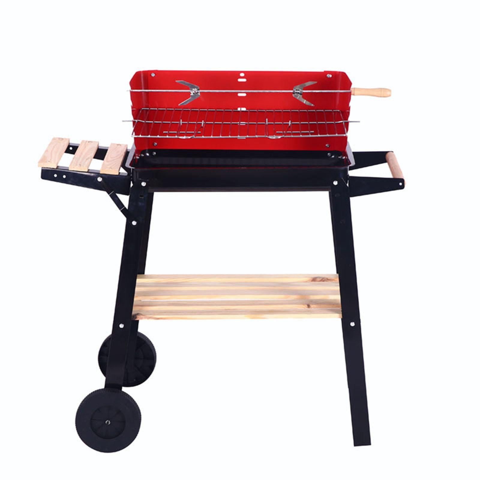 BBQ Grill Large with Storage Shelf Charcoal Grill for Camping Household Yard