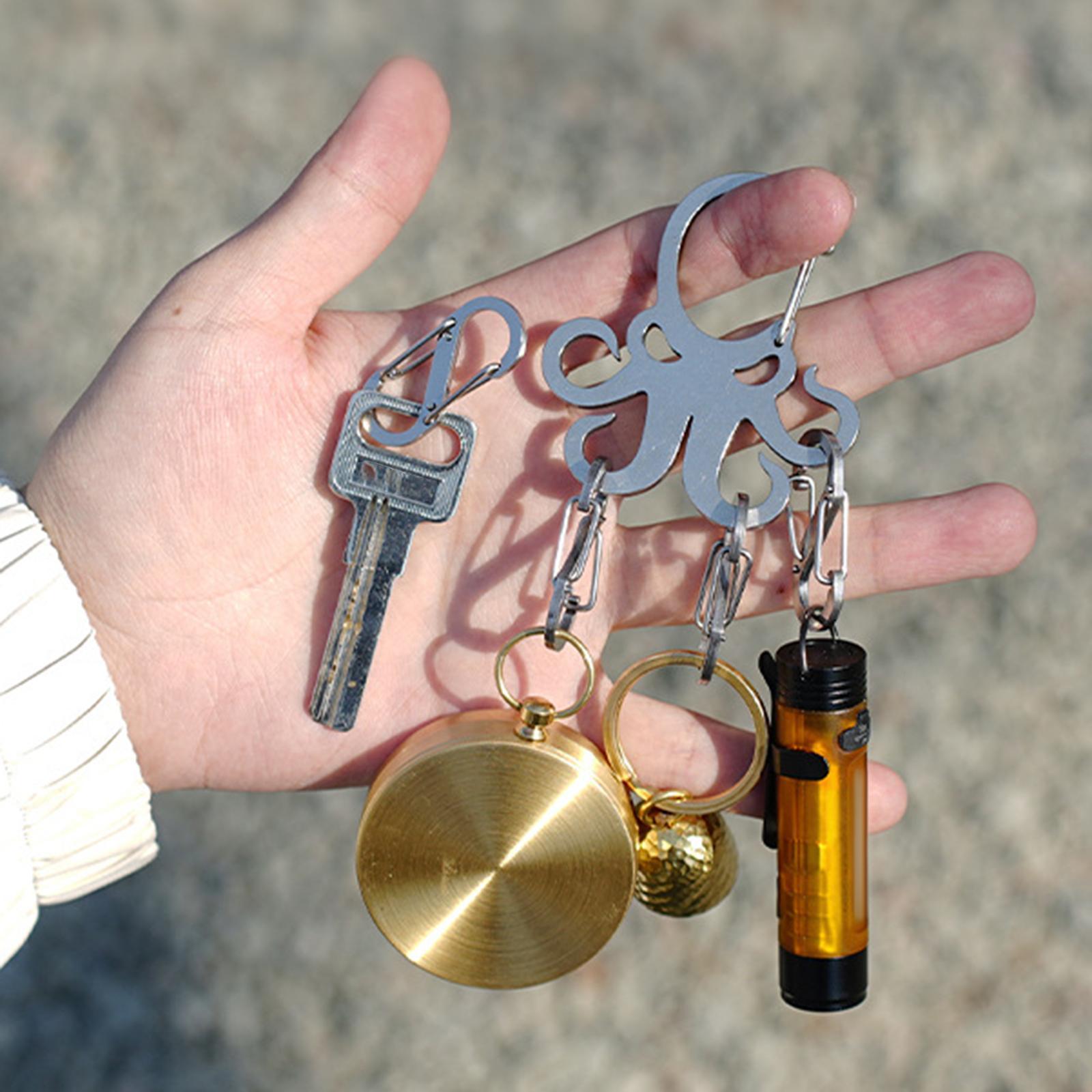 Carabiner Keychain Clip Set Sturdy for More Keys Portable Keychain Organizer