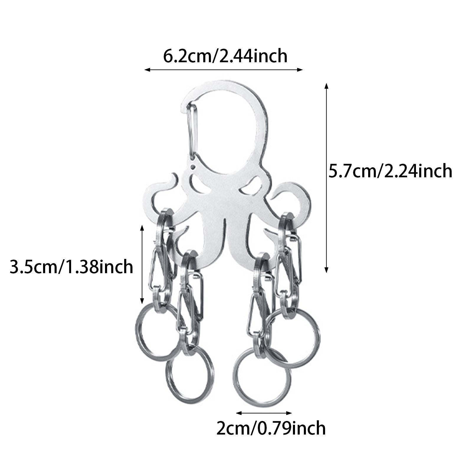 Carabiner Keychain Clip Set Sturdy for More Keys Portable Keychain Organizer