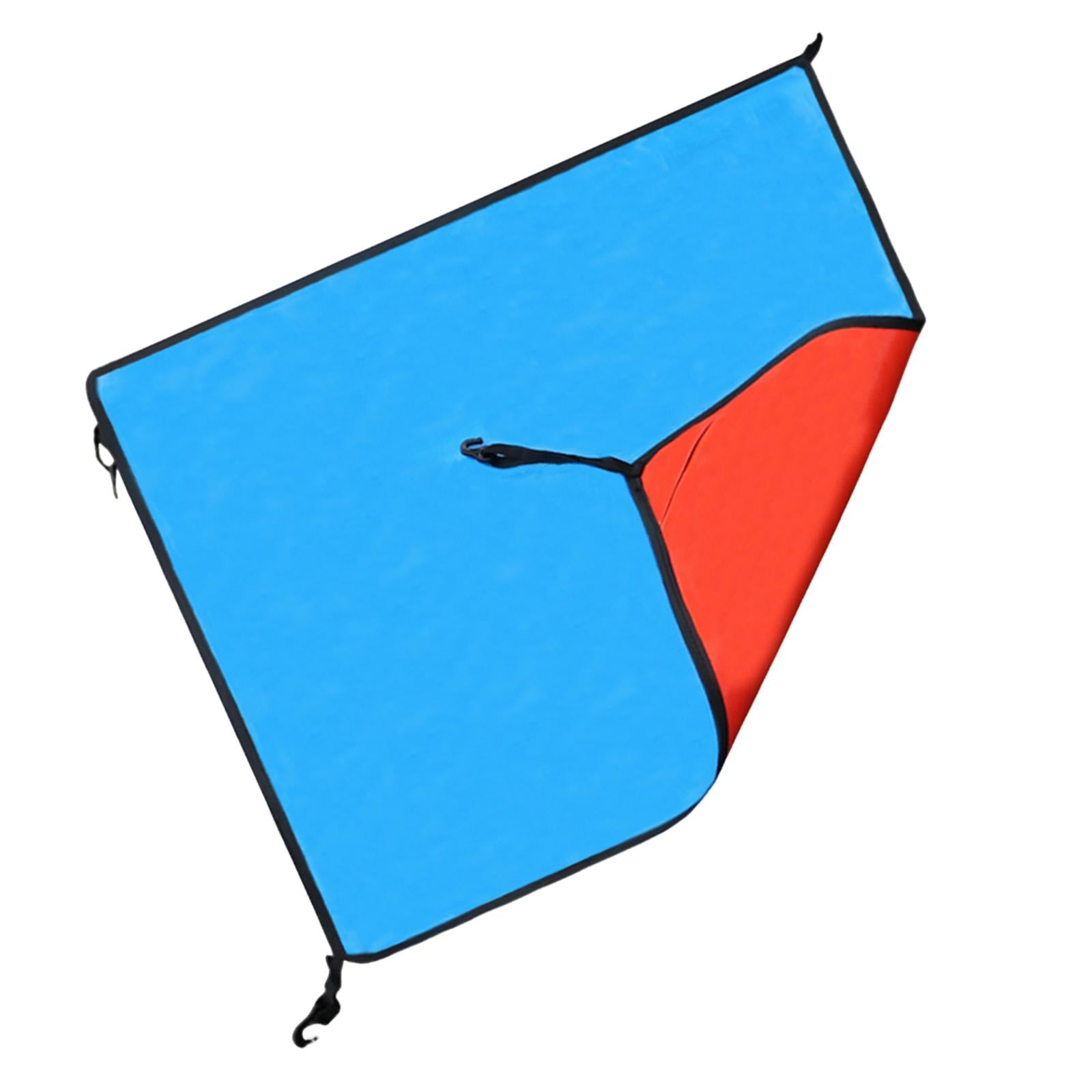 Tent Top Cloth Rain Protection Multifunctional Tarp for Hiking Patio Outdoor Blue Orange