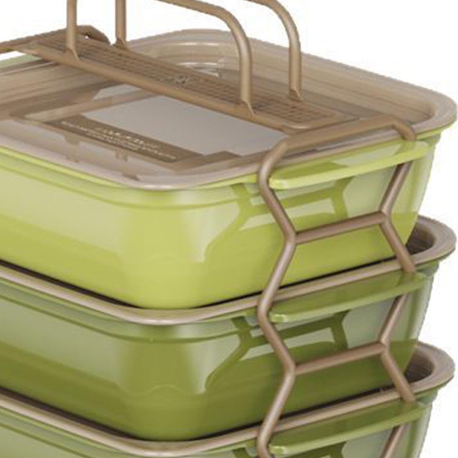 Lunch Box Adults Stackable Food Container for Travel Fruit Vegetables Picnic